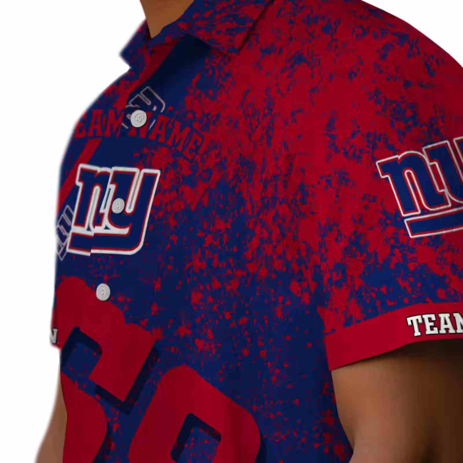 custom new york giants star stripes blue hawaiian shirt trendy