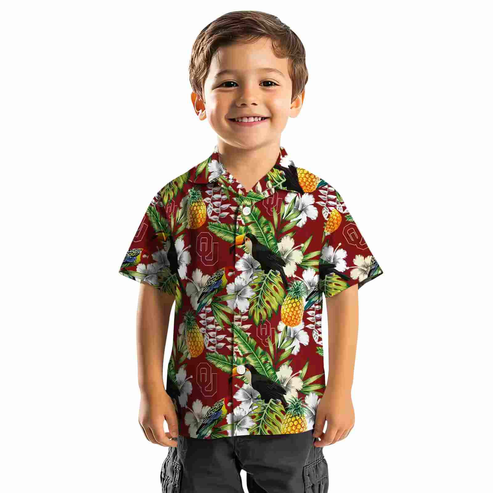 custom oklahoma sooners tropical toucan crimson green hawaiian shirt top rated