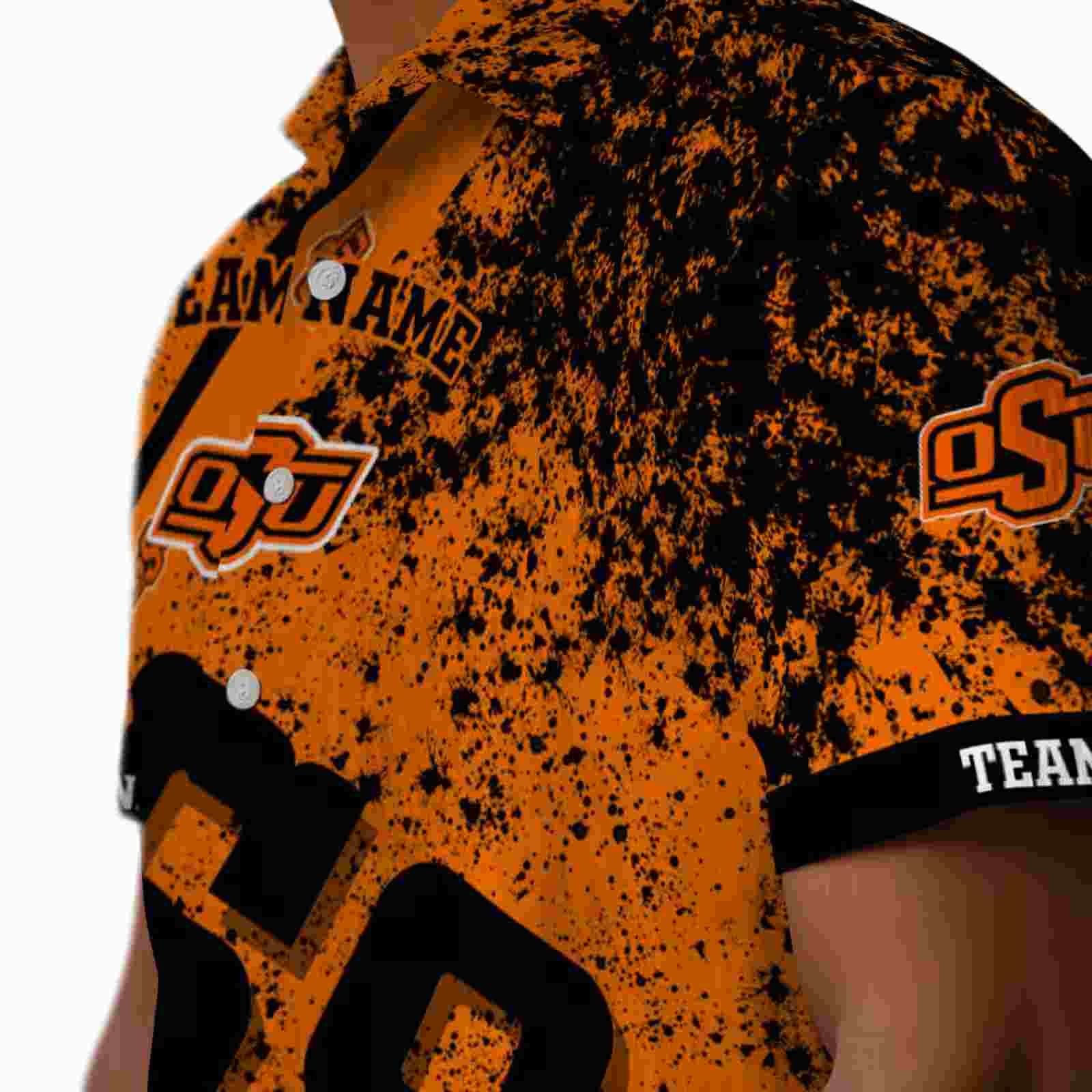 custom oklahoma state cowboys star stripes orange hawaiian shirt trendy