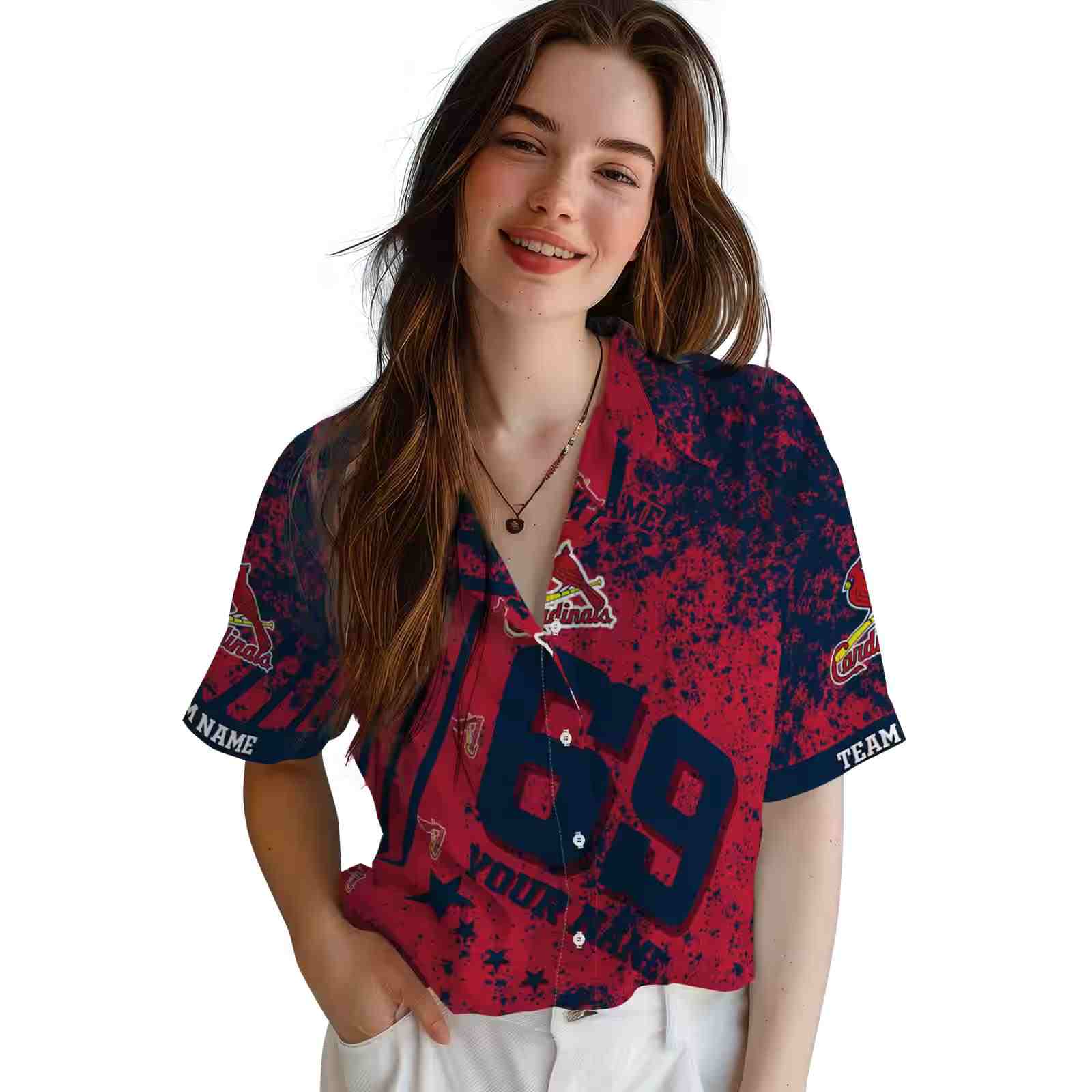 custom st louis cardinals star stripes red hawaiian shirt latest model