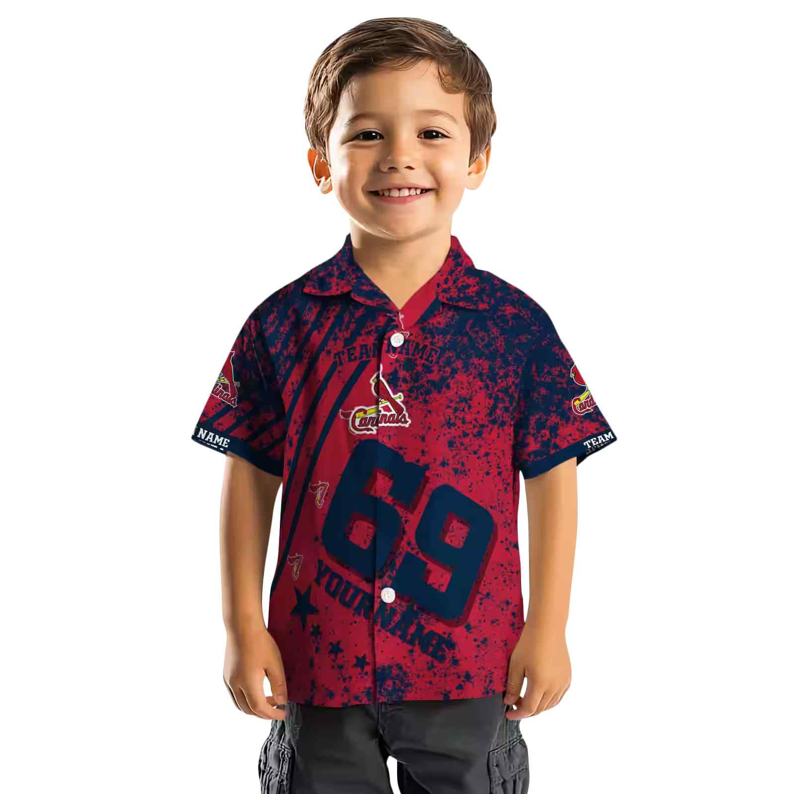 custom st louis cardinals star stripes red hawaiian shirt top rated