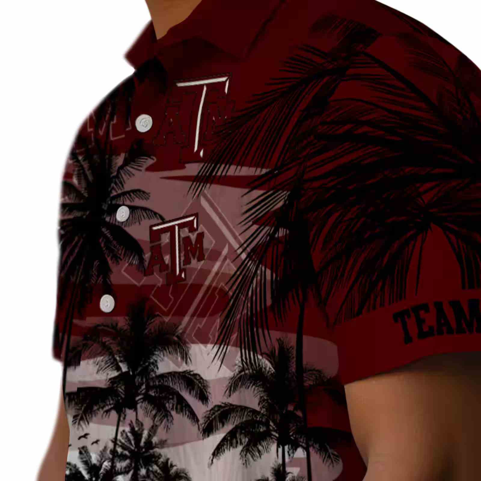 custom texas am aggies sunset scene maroon black hawaiian shirt trendy