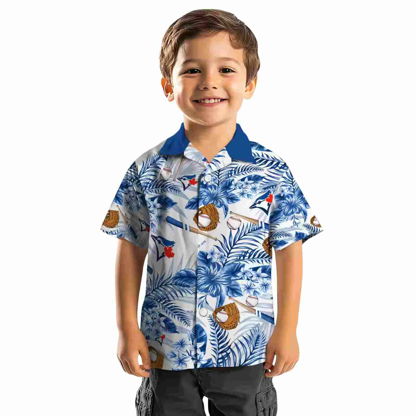 custom toronto blue jays floral baseball blue white hawaiian shirt top rated