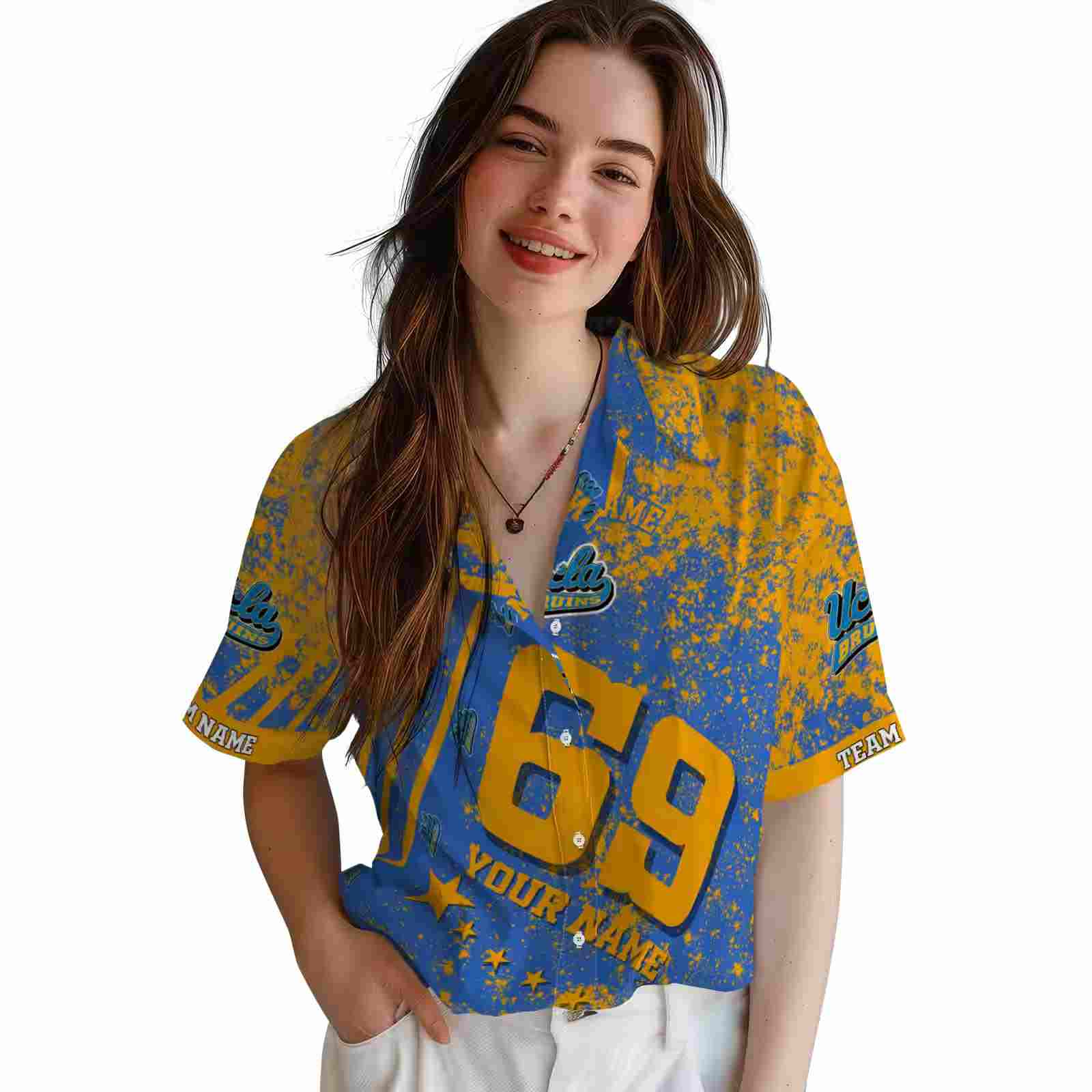 custom ucla bruins star stripes blue hawaiian shirt latest model