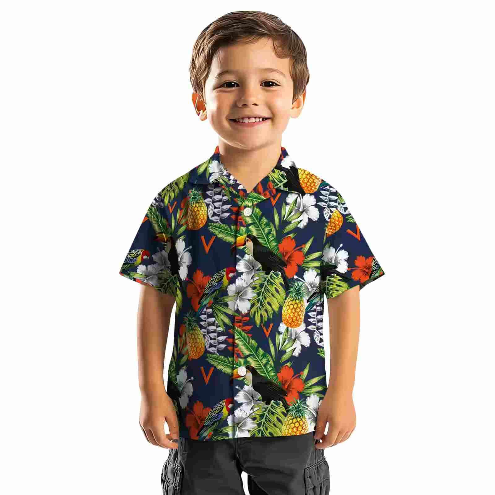 custom virginia cavaliers tropical toucan blue green hawaiian shirt top rated