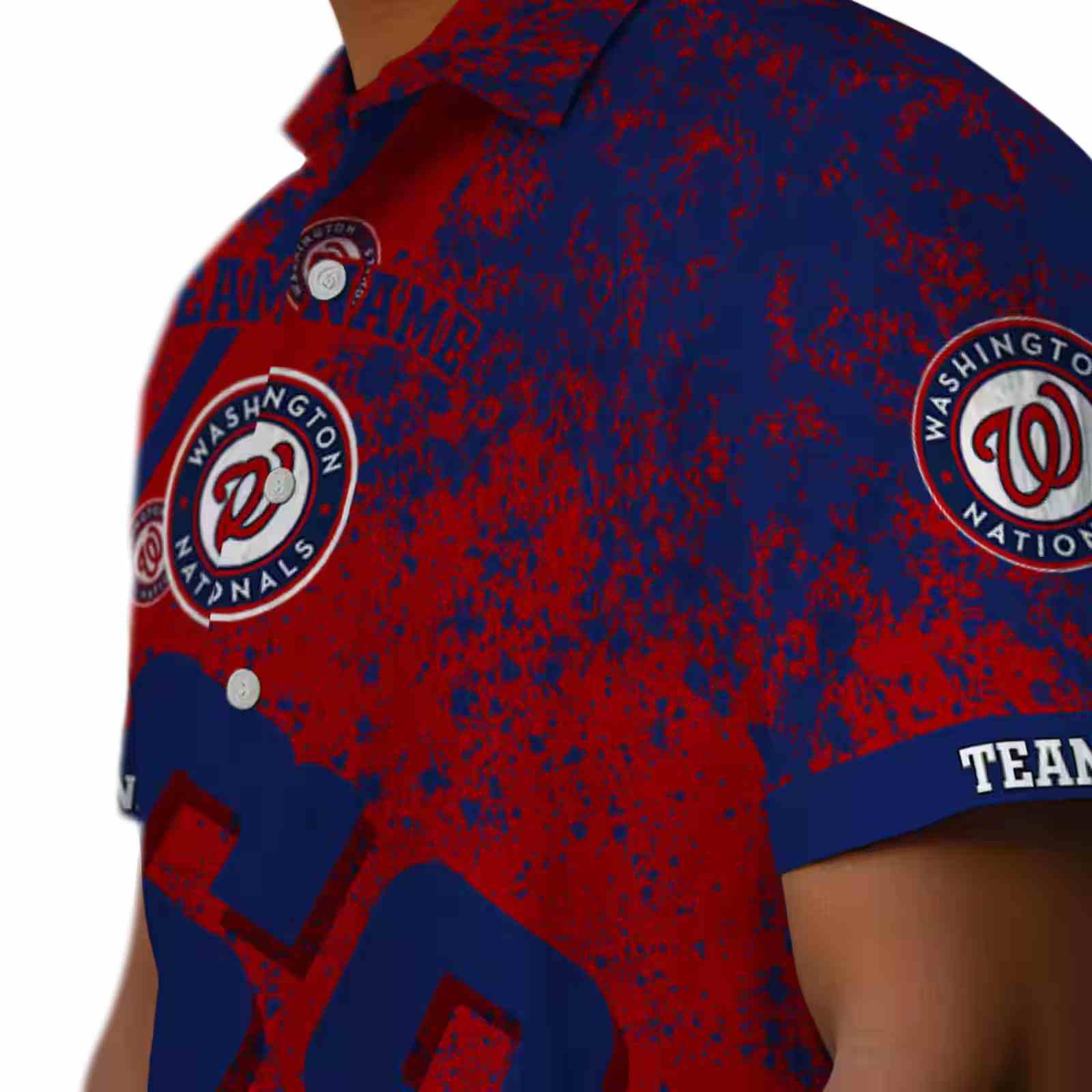 custom washington nationals star stripes red hawaiian shirt trendy