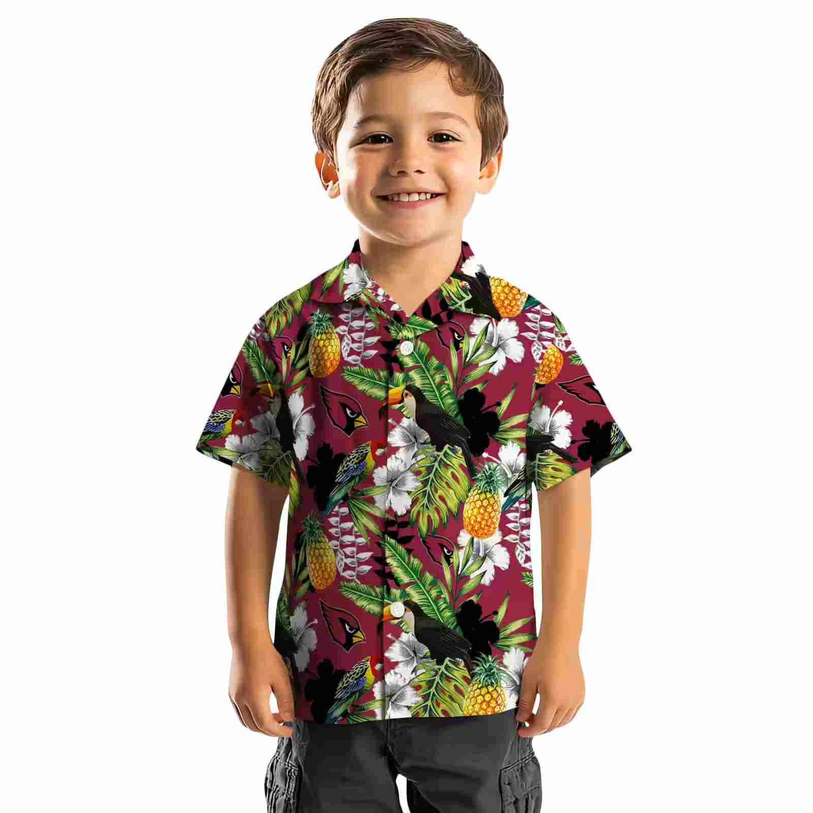 customized arizona cardinals tropical toucan red green hawaiian shirt top rated