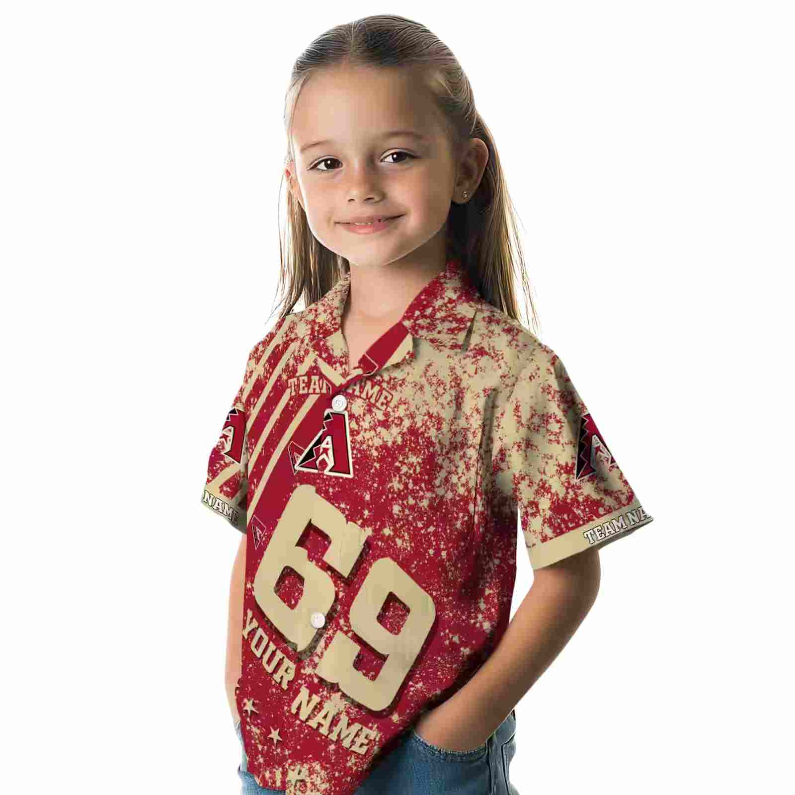 customized arizona diamondbacks star stripes red hawaiian shirt premium grade