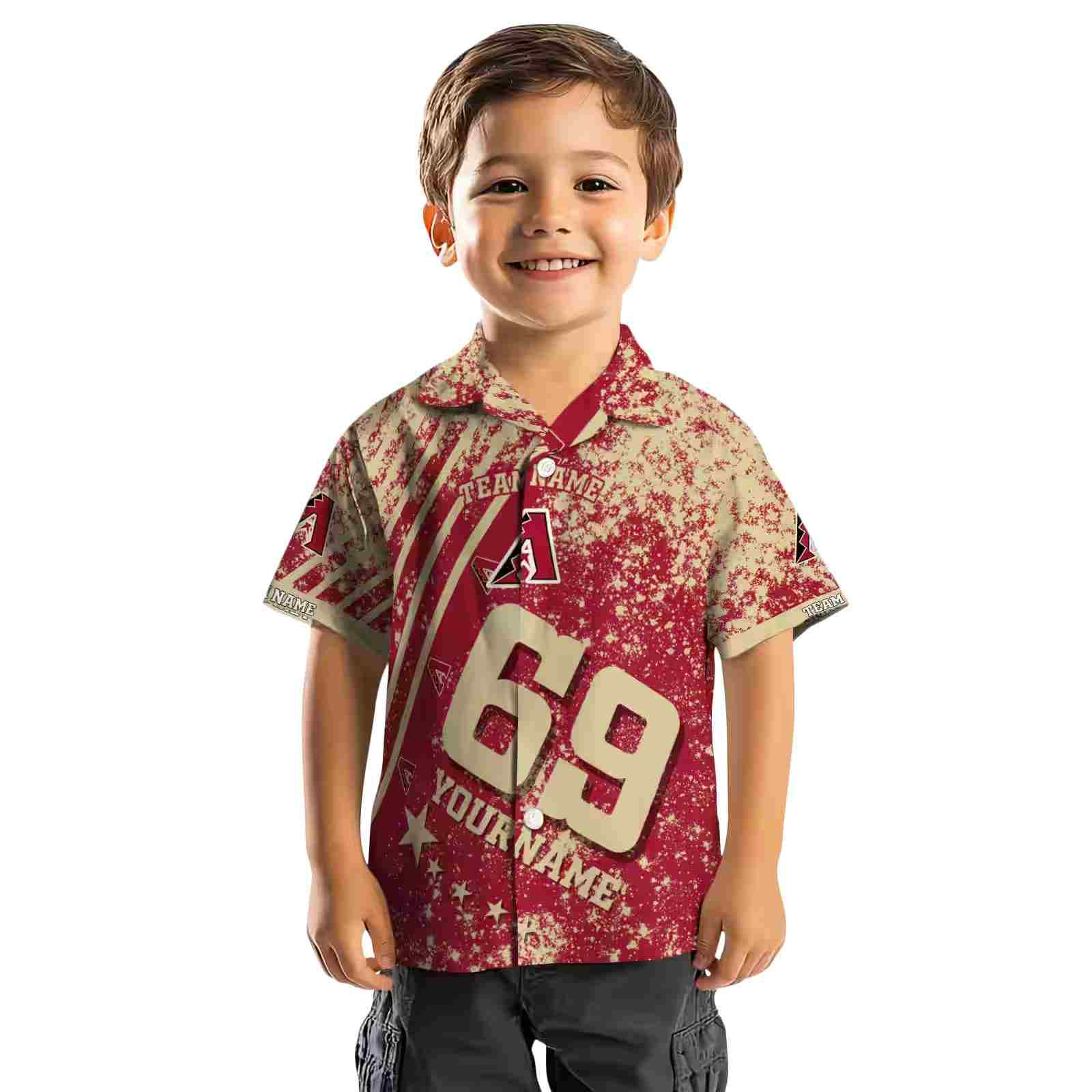 customized arizona diamondbacks star stripes red hawaiian shirt top rated