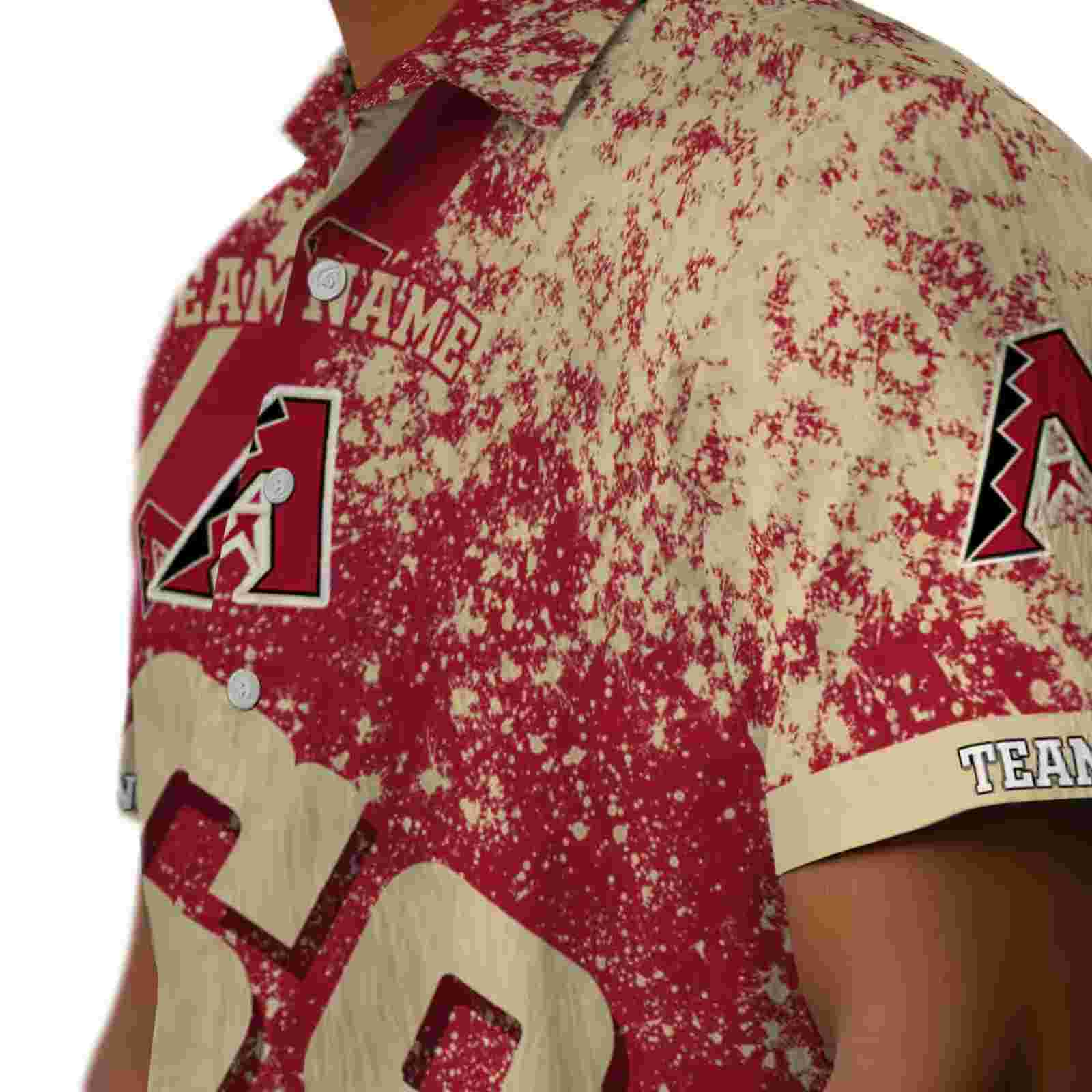 customized arizona diamondbacks star stripes red hawaiian shirt trendy