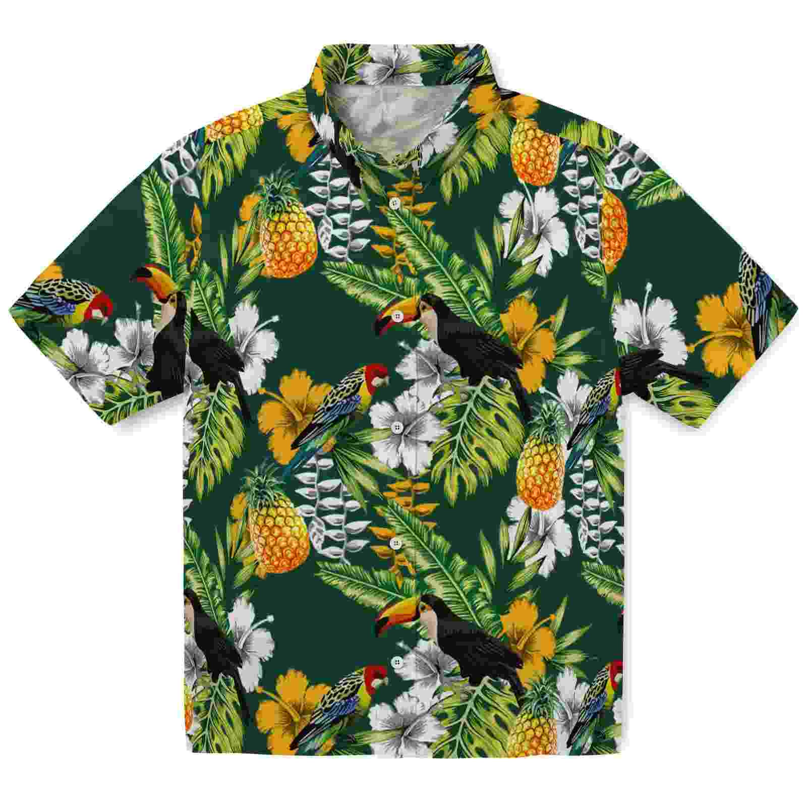 Customized Baylor Bears Tropical Toucan Green Hawaiian Shirt