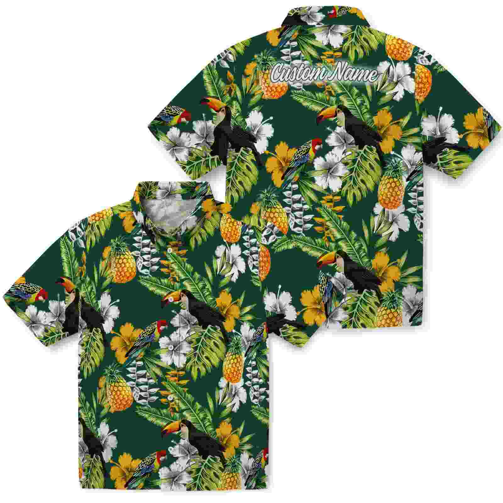 customized baylor bears tropical toucan green hawaiian shirt high quality