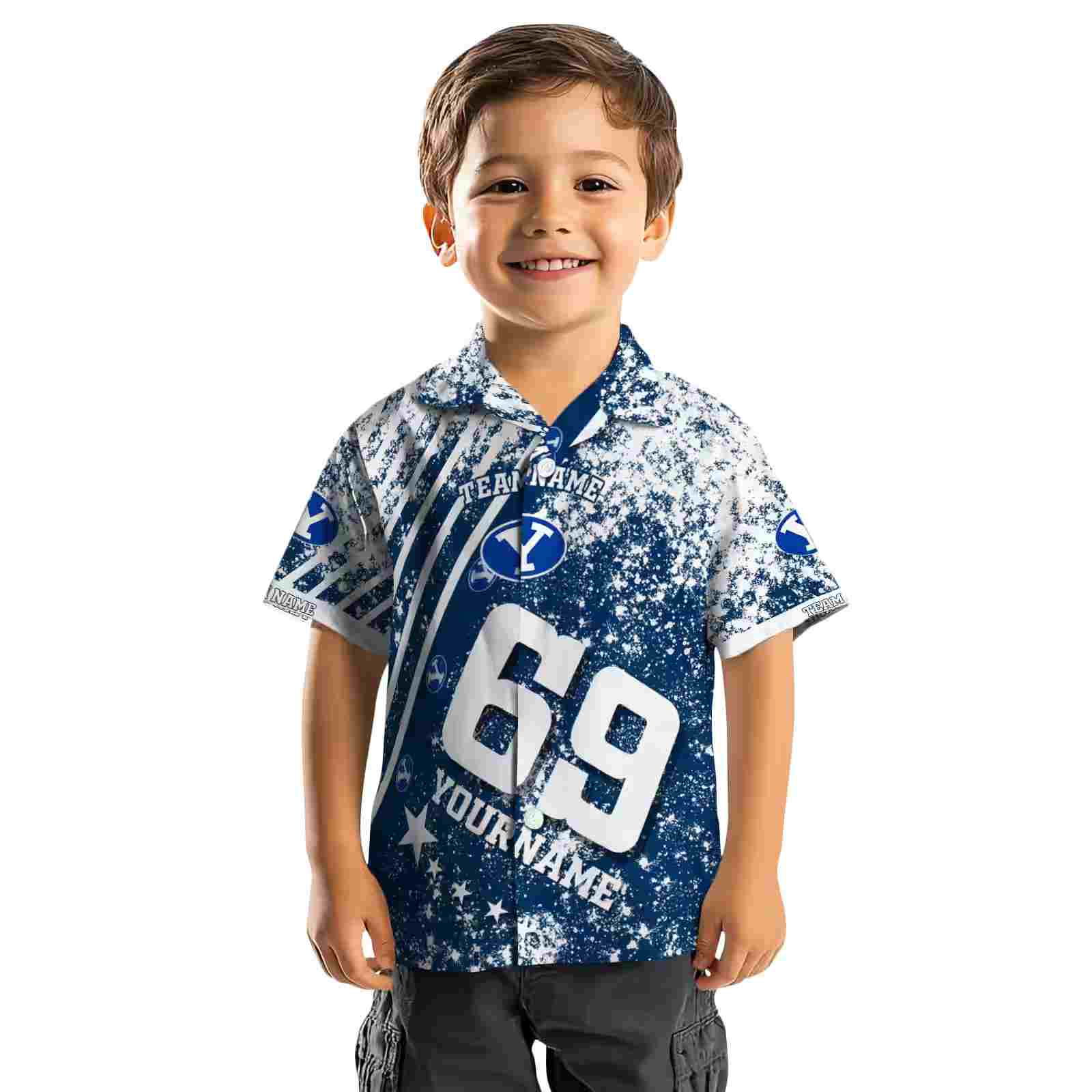 customized byu cougars star stripes blue hawaiian shirt top rated