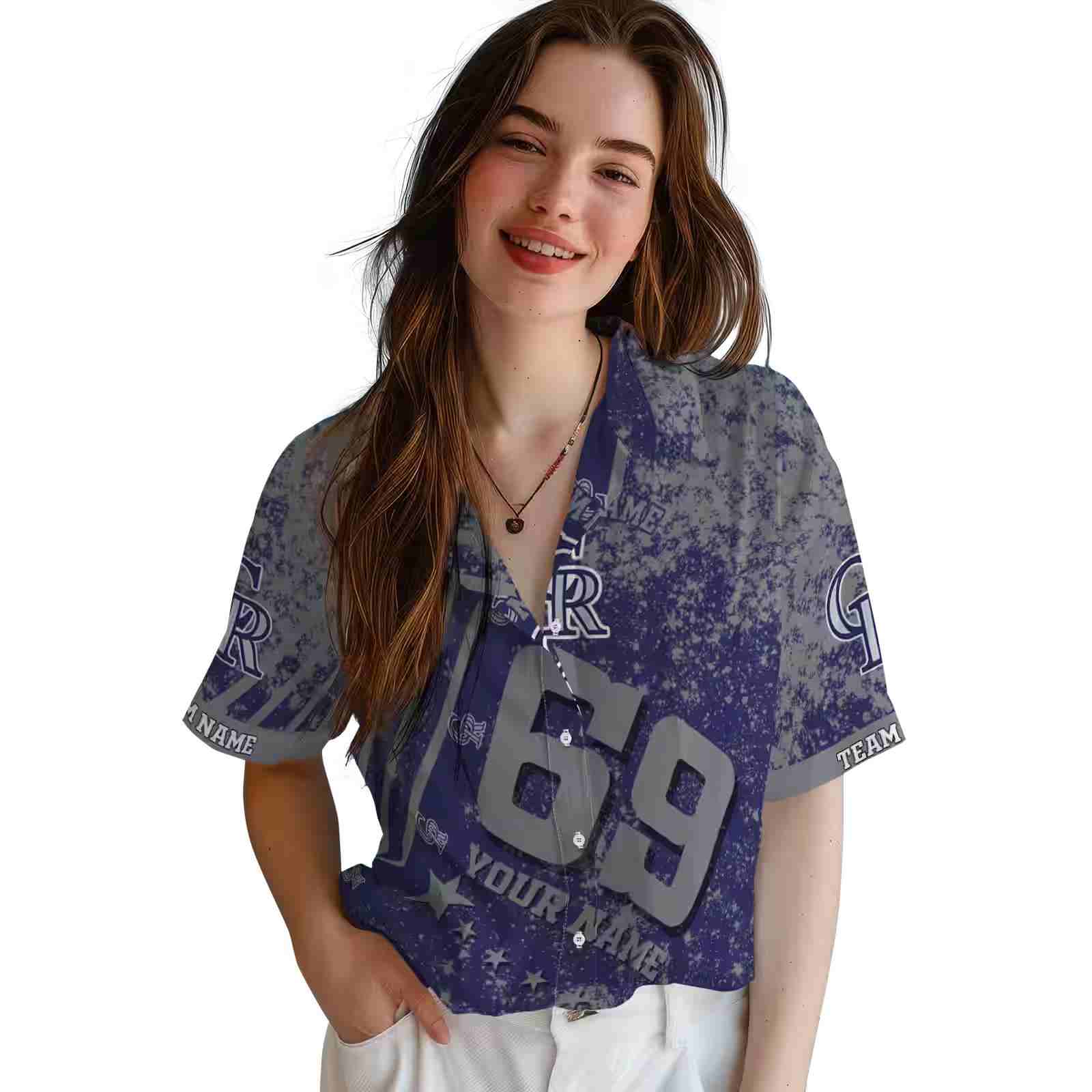 customized colorado rockies star stripes blue hawaiian shirt latest model