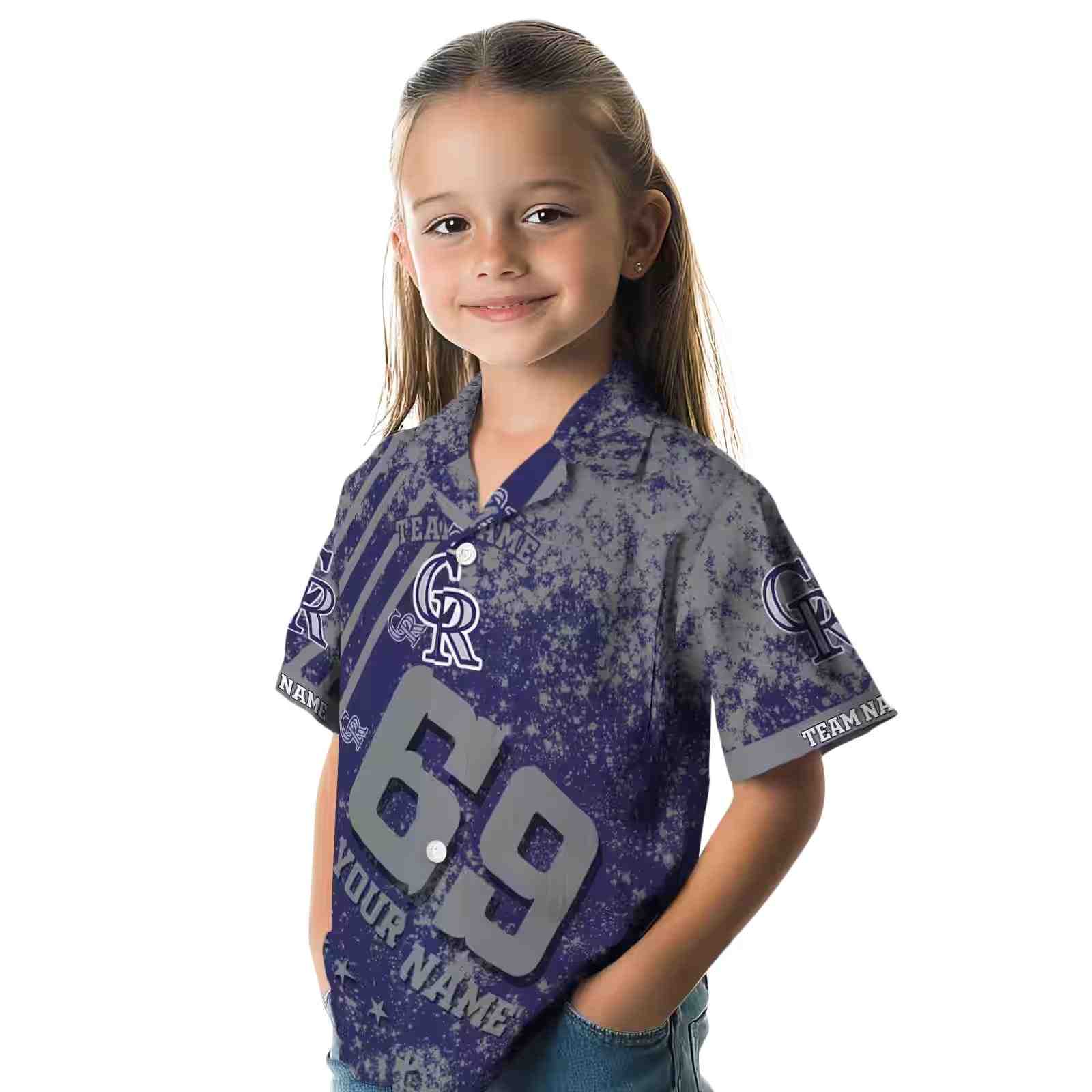 customized colorado rockies star stripes blue hawaiian shirt premium grade