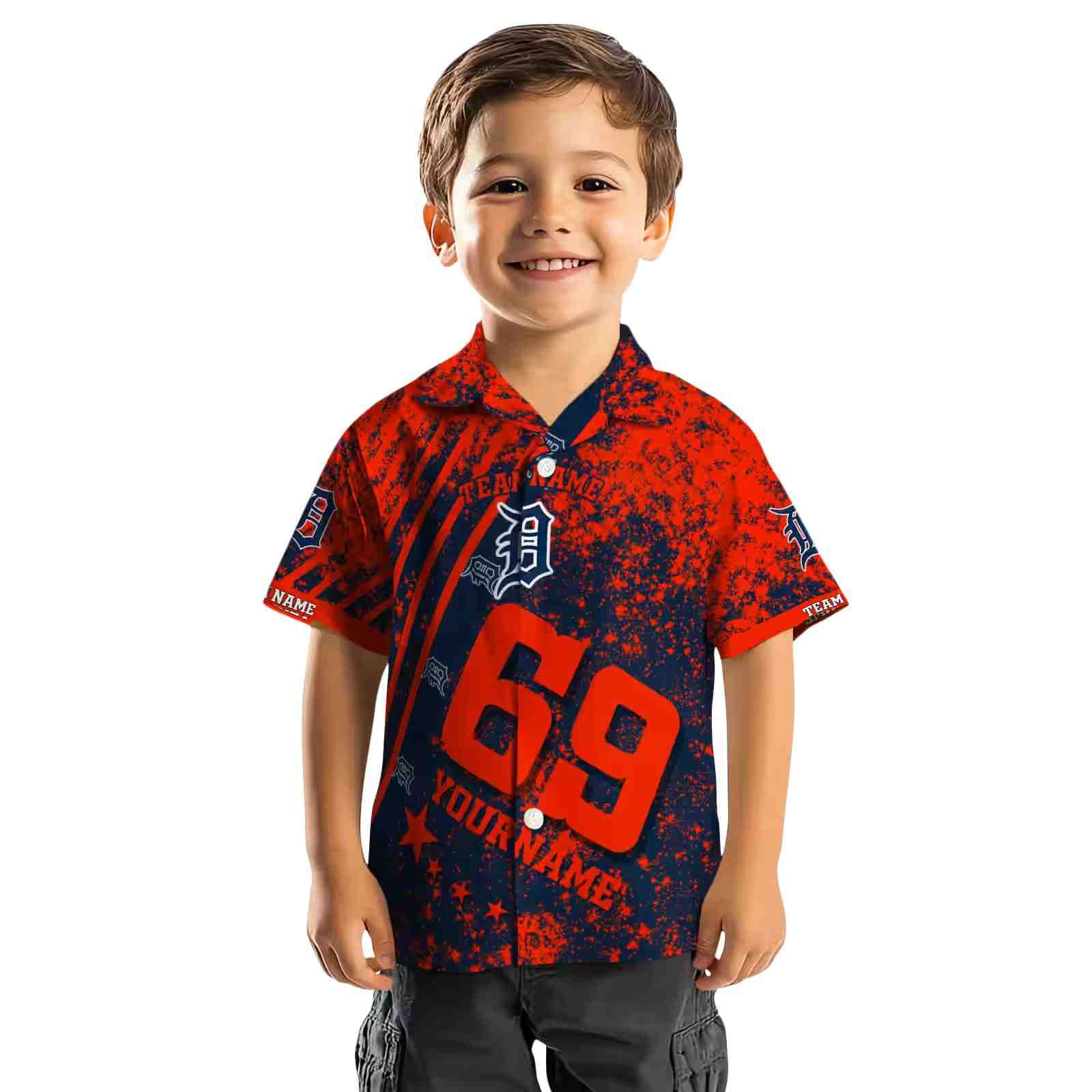 customized detroit tigers star stripes navy hawaiian shirt top rated