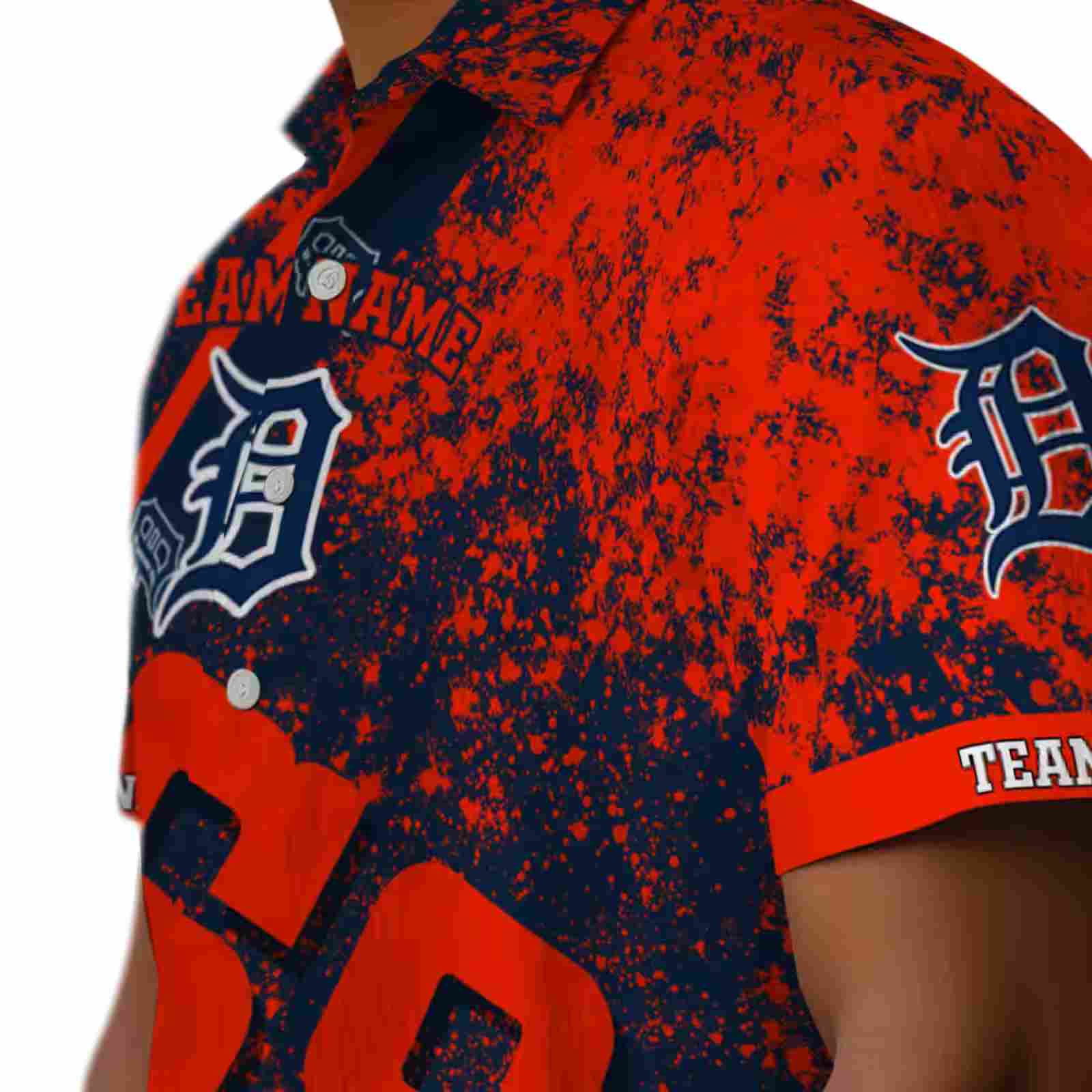 customized detroit tigers star stripes navy hawaiian shirt trendy