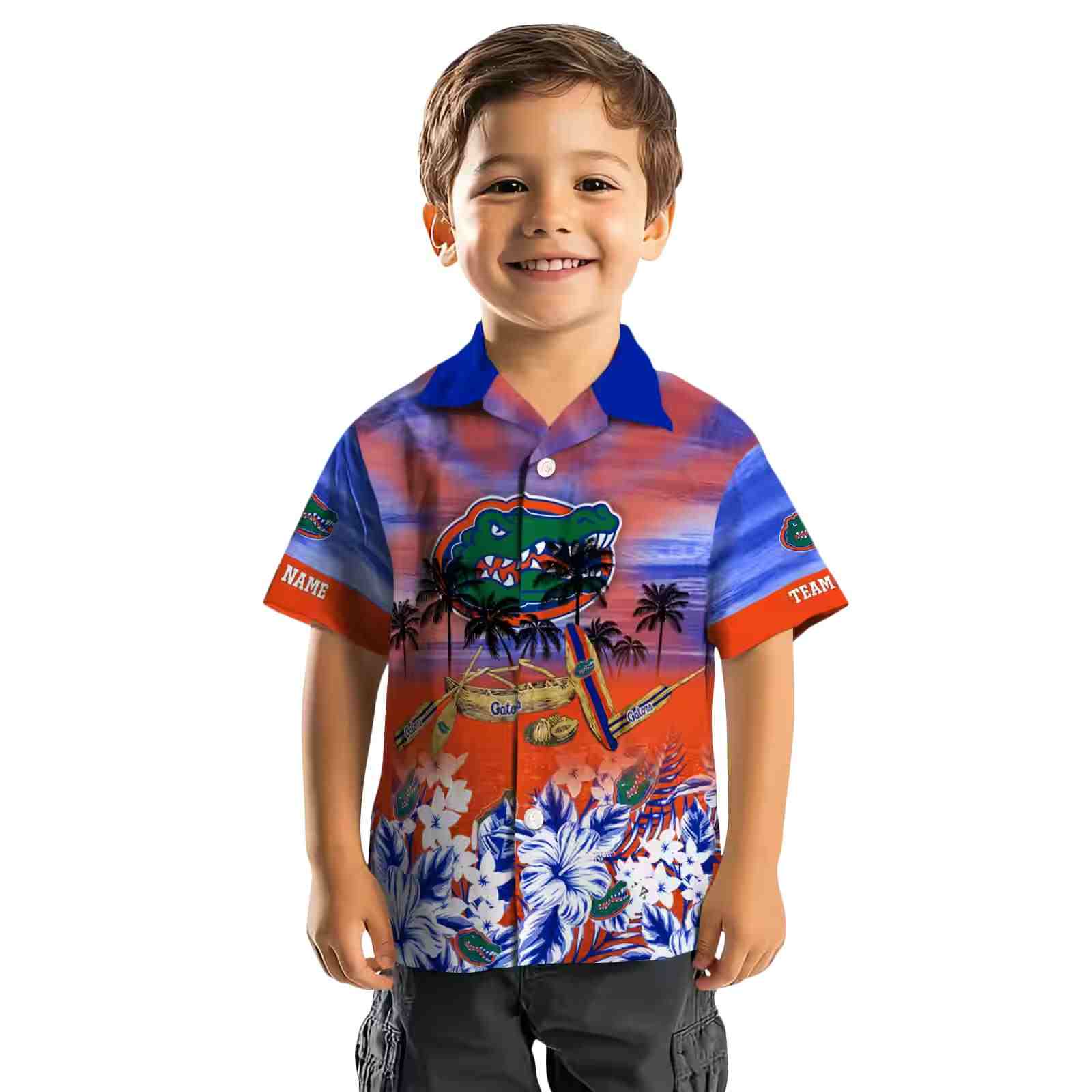 customized florida gators tropical canoe blue hawaiian shirt top rated