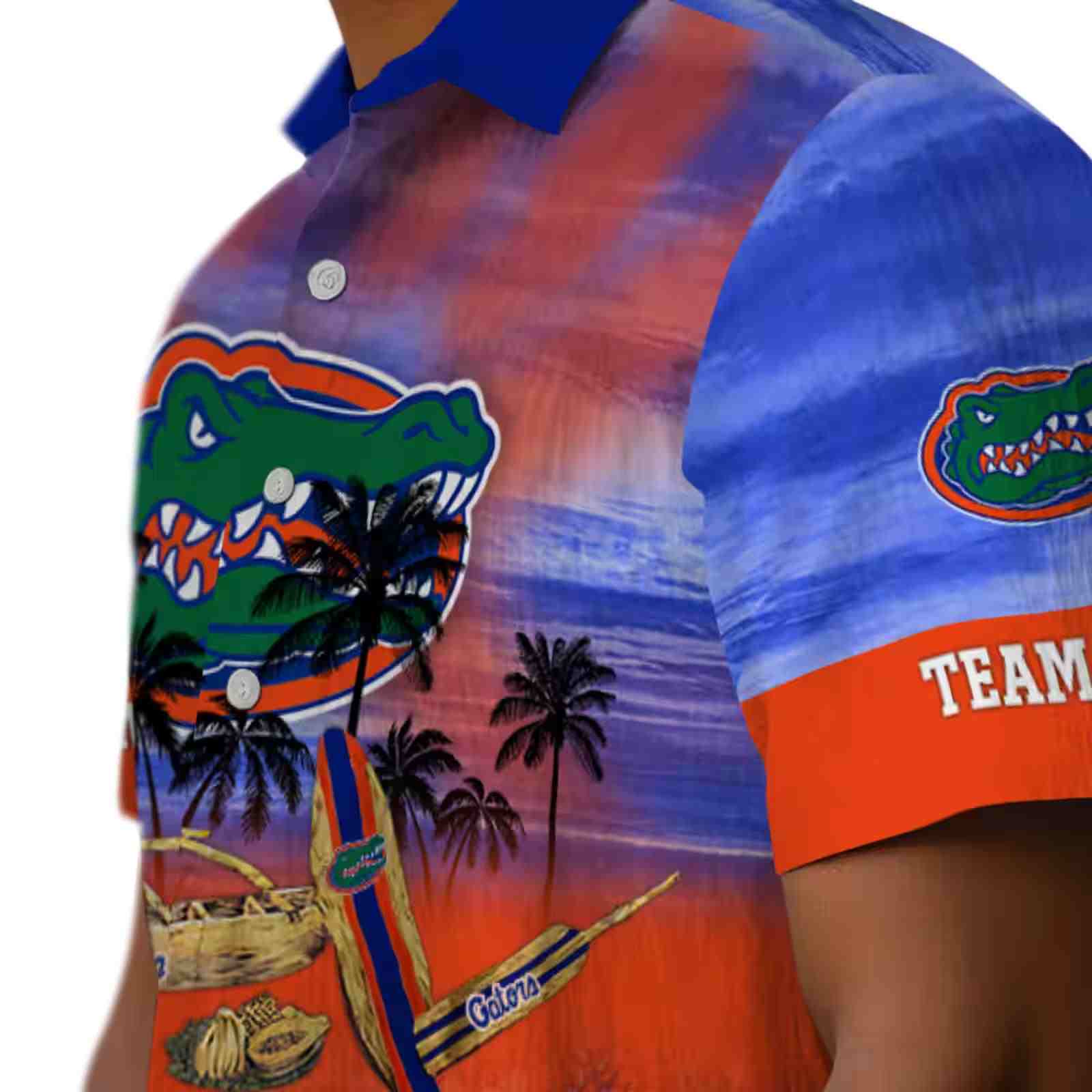 customized florida gators tropical canoe blue hawaiian shirt trendy