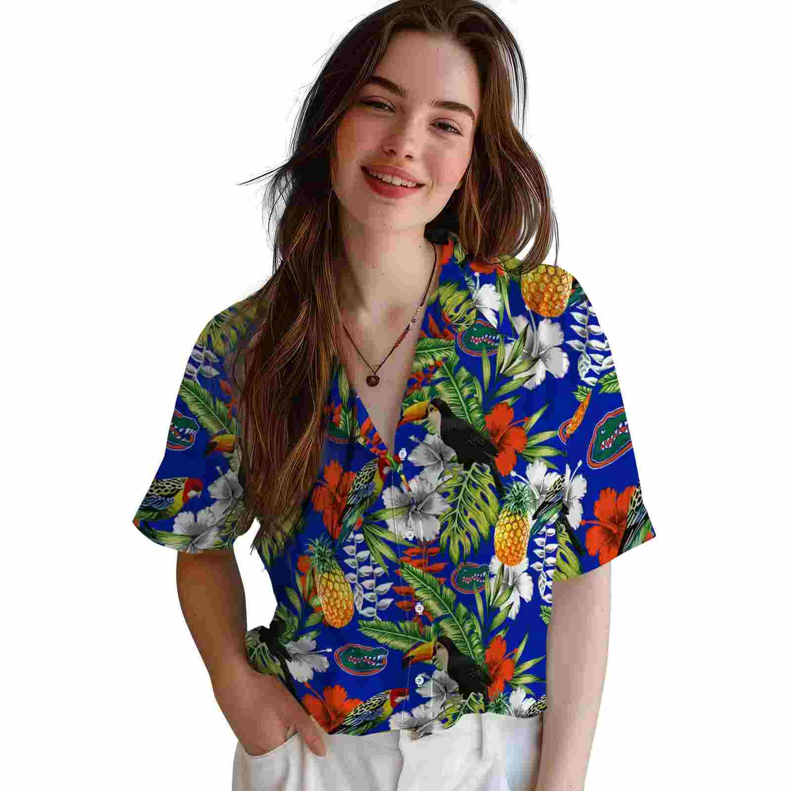 customized florida gators tropical toucan blue green hawaiian shirt latest model