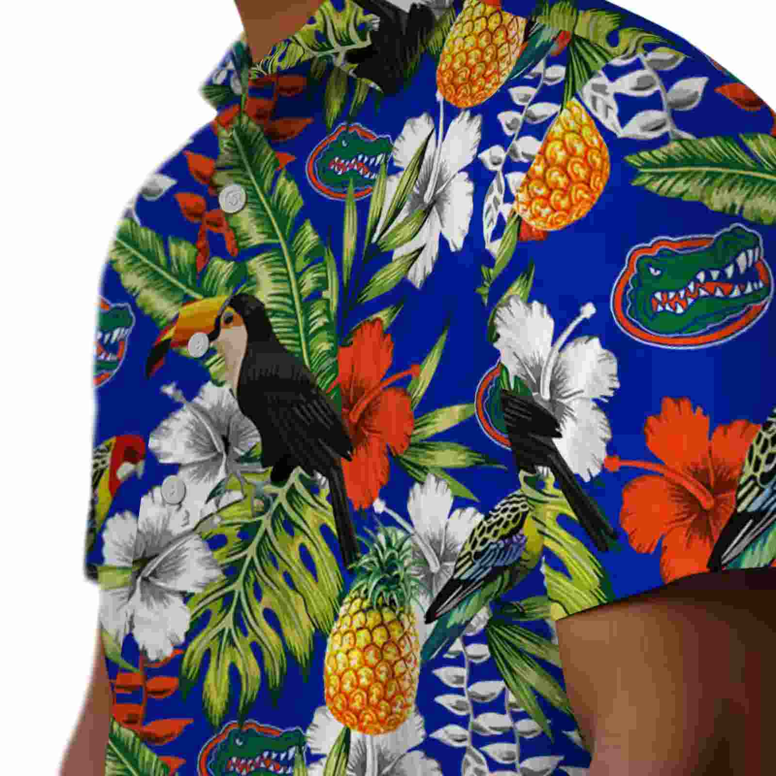 customized florida gators tropical toucan blue green hawaiian shirt trendy