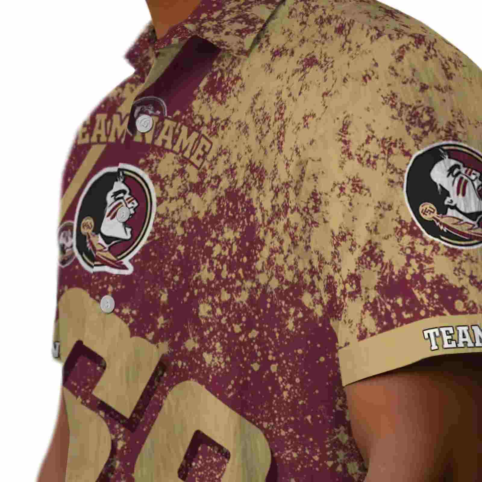 customized florida state seminoles star stripes garnet hawaiian shirt trendy