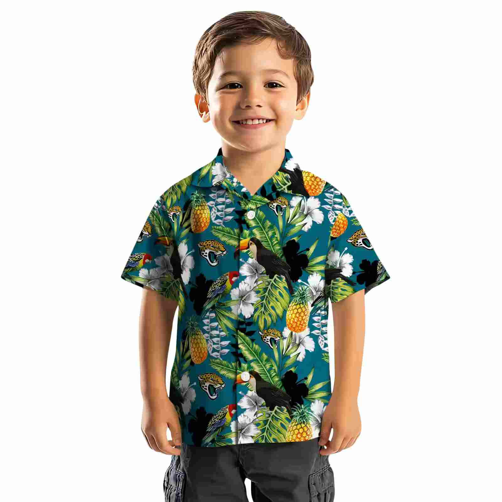 customized jacksonville jaguars tropical toucan teal green hawaiian shirt top rated