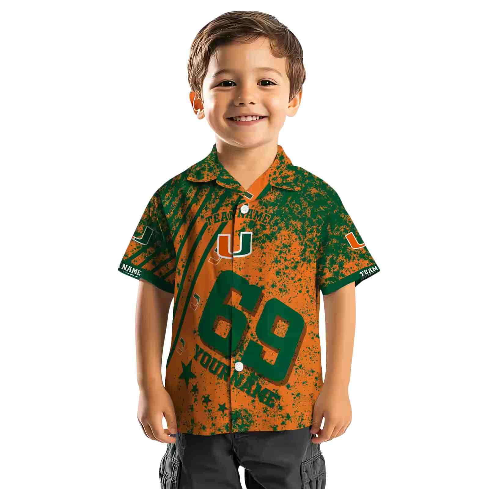 customized miami hurricanes star stripes orange hawaiian shirt top rated