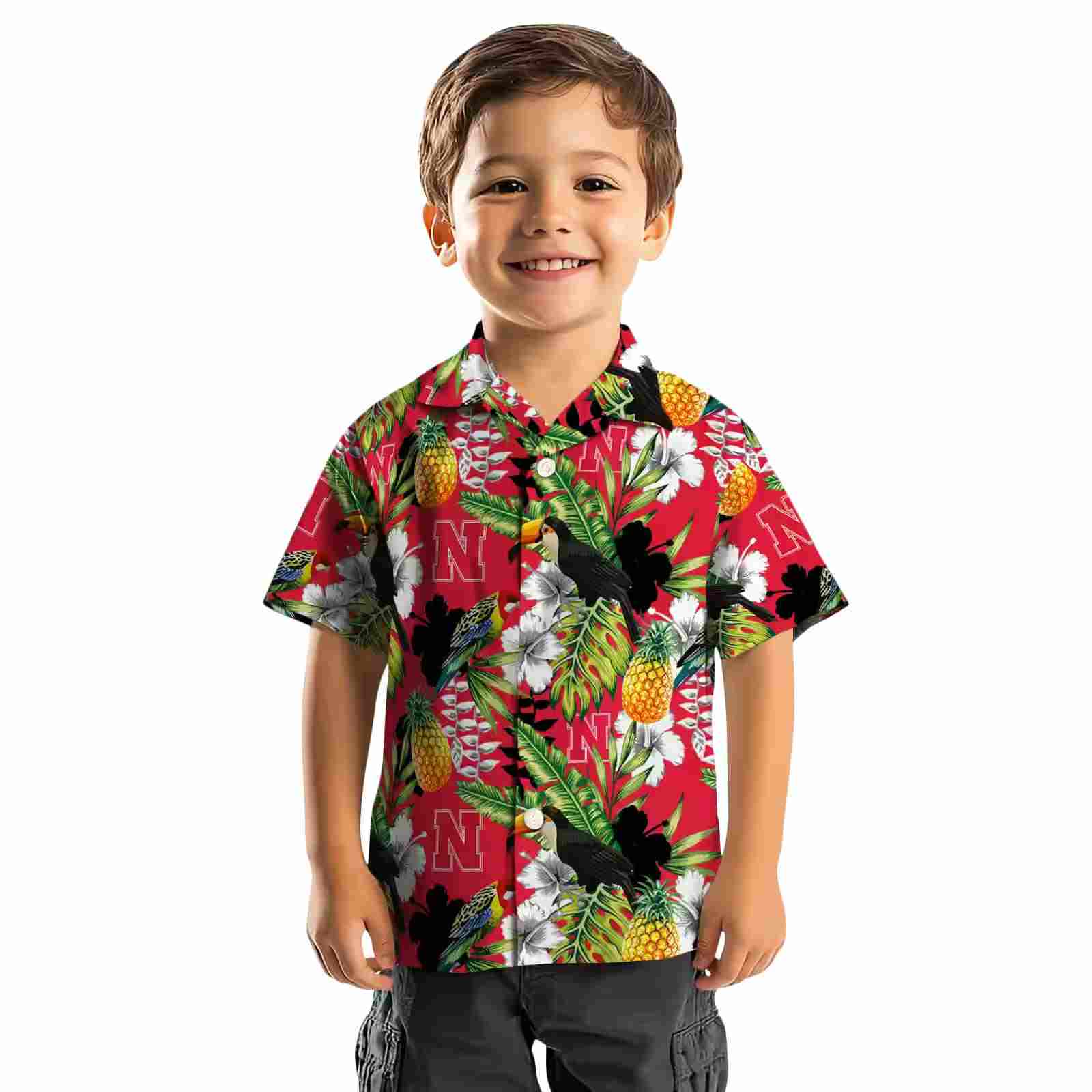 customized nebraska cornhuskers tropical toucan red green hawaiian shirt top rated