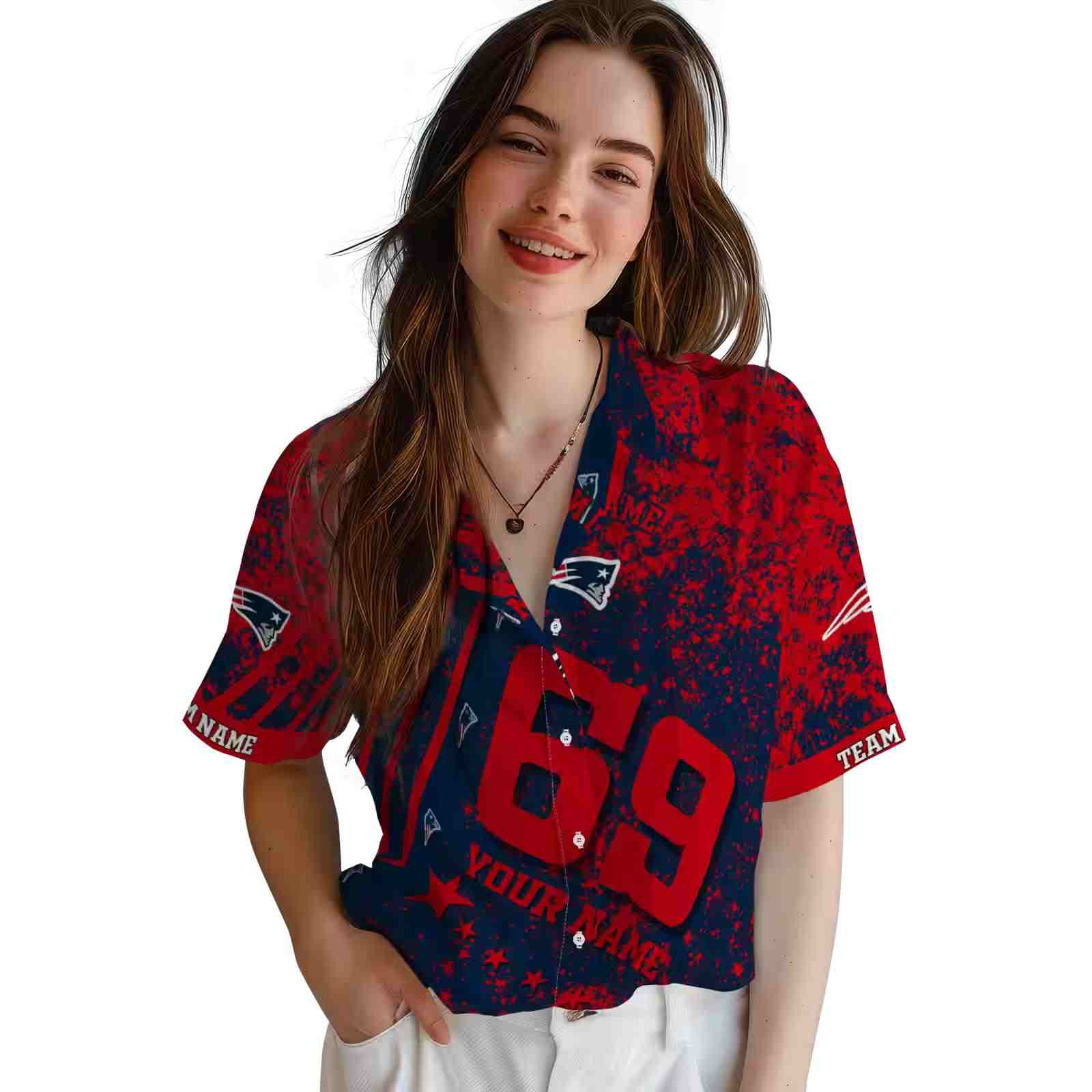 customized new england patriots star stripes blue hawaiian shirt latest model