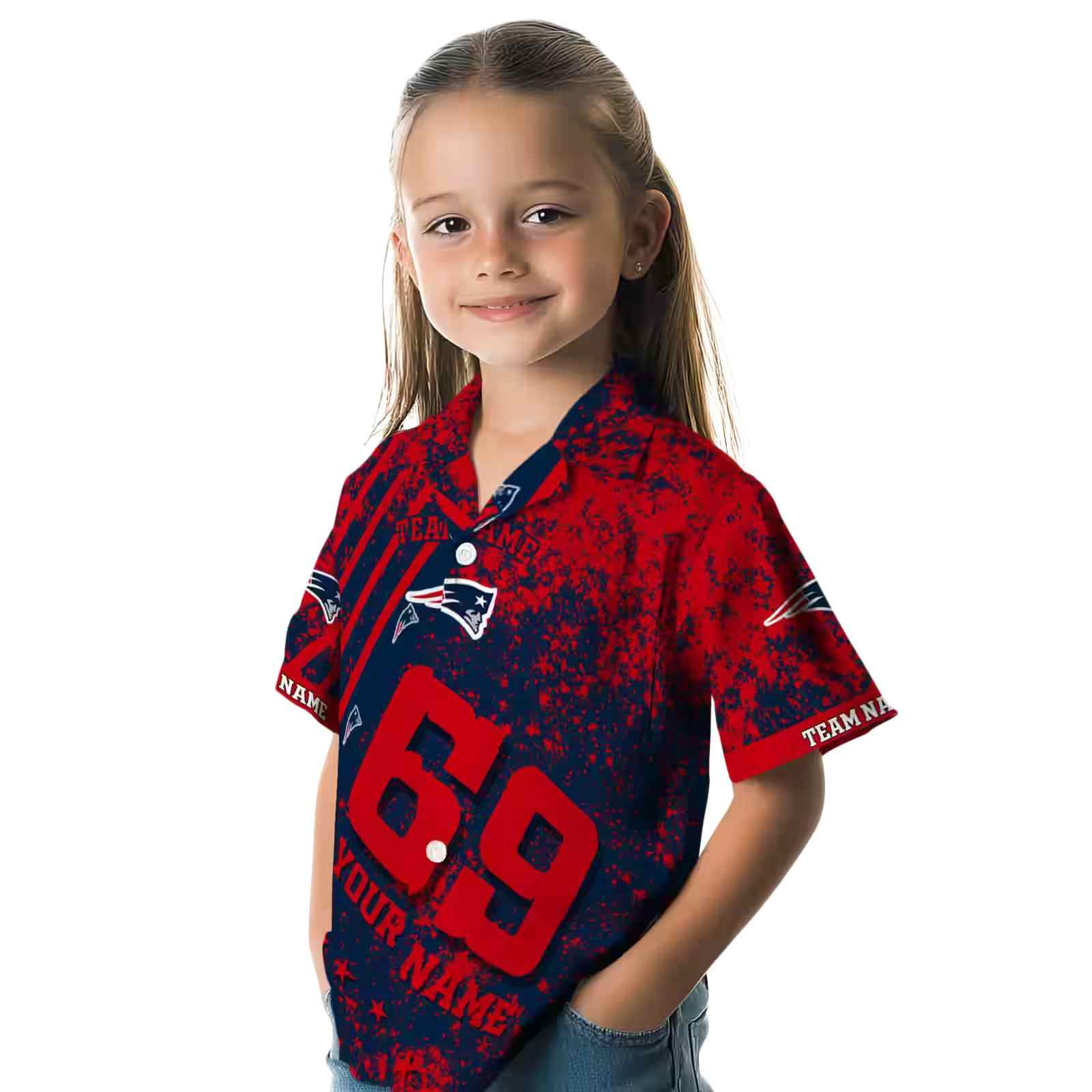 customized new england patriots star stripes blue hawaiian shirt premium grade