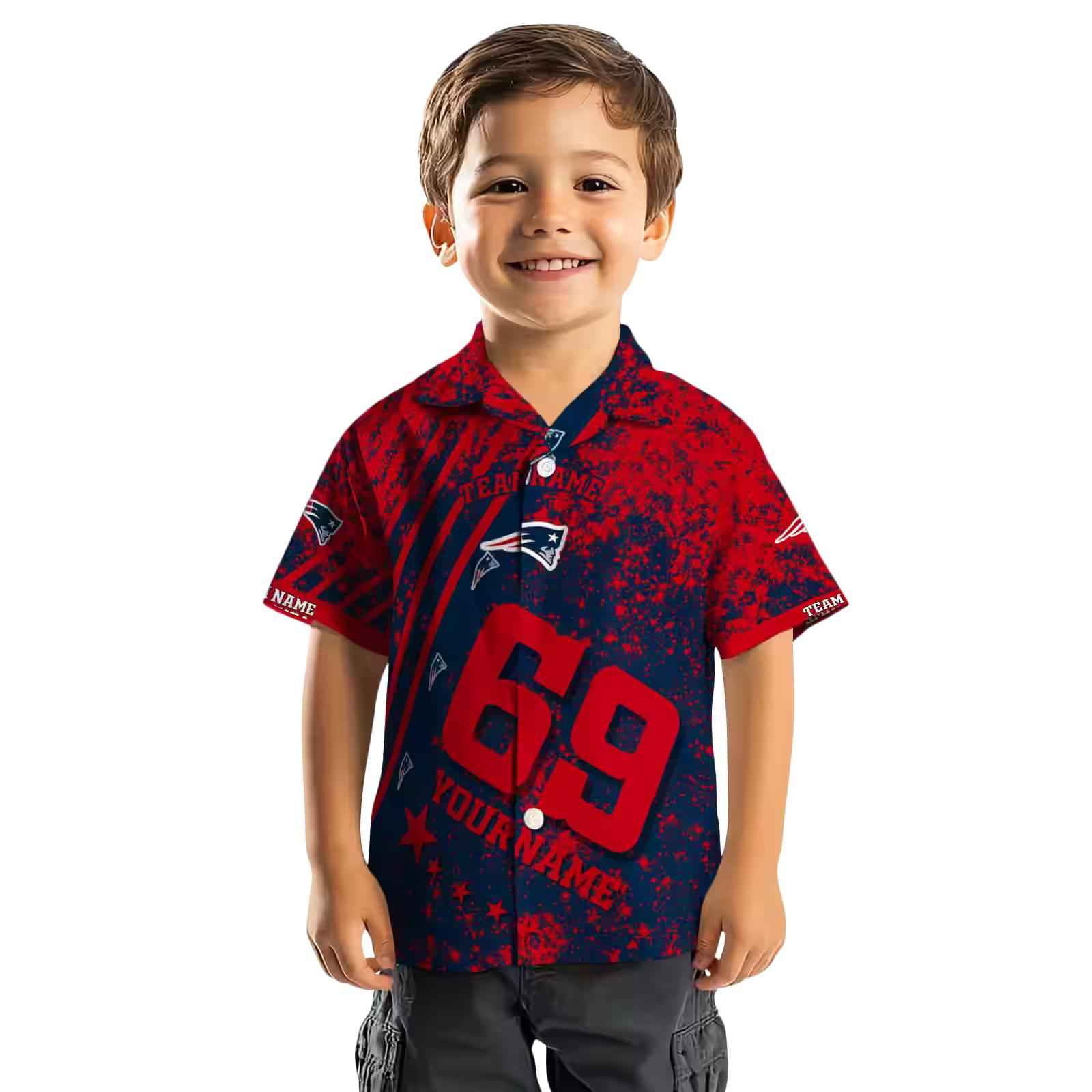 customized new england patriots star stripes blue hawaiian shirt top rated