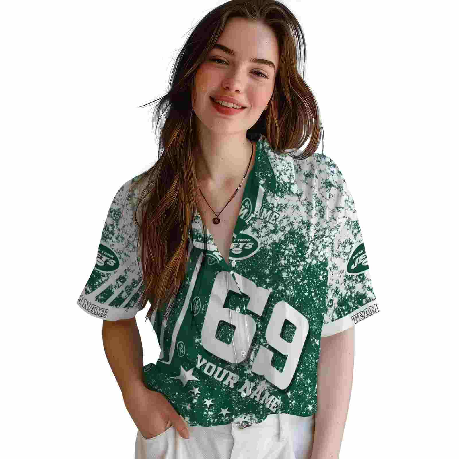 customized new york jets star stripes green hawaiian shirt latest model