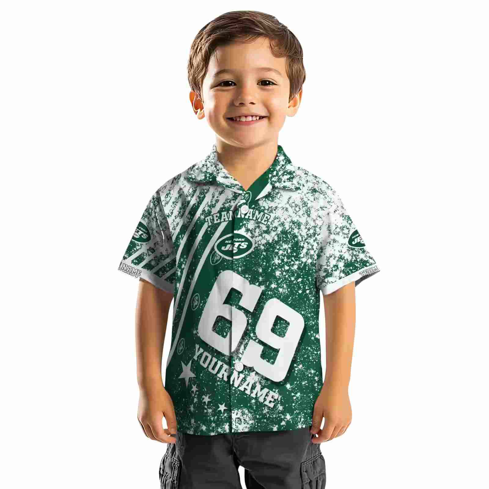 customized new york jets star stripes green hawaiian shirt top rated