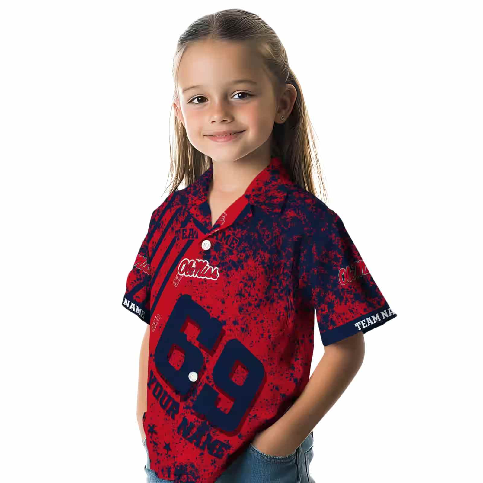 customized ole miss rebels star stripes red hawaiian shirt premium grade