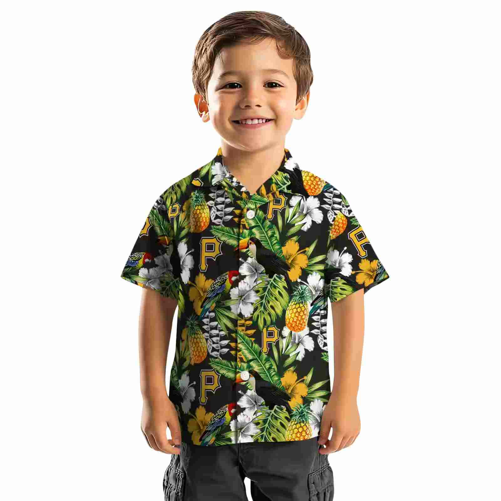 customized pittsburgh pirates tropical toucan black green hawaiian shirt top rated