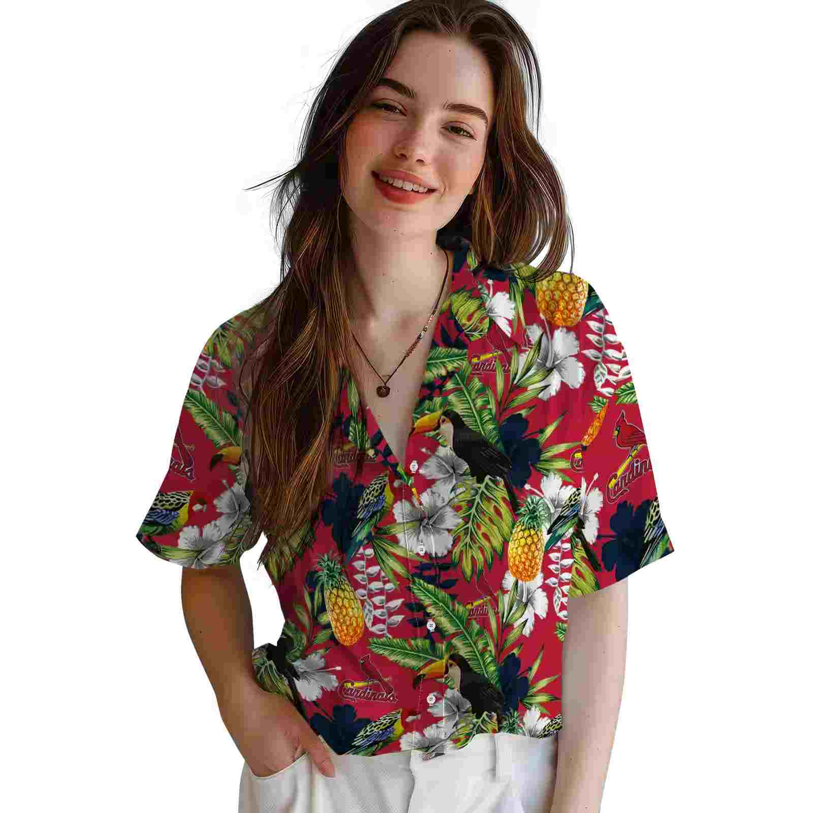 customized st louis cardinals tropical toucan red green hawaiian shirt latest model