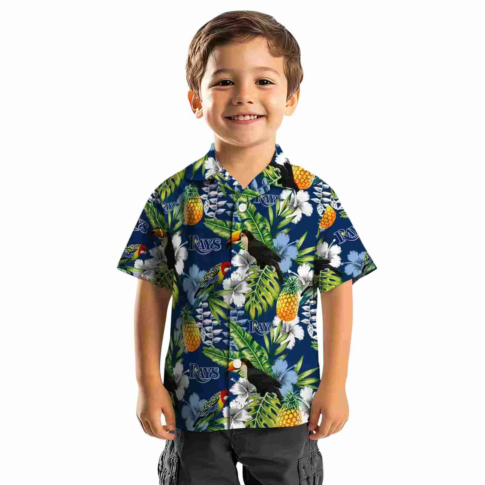 customized tampa bay rays tropical toucan navy green hawaiian shirt top rated