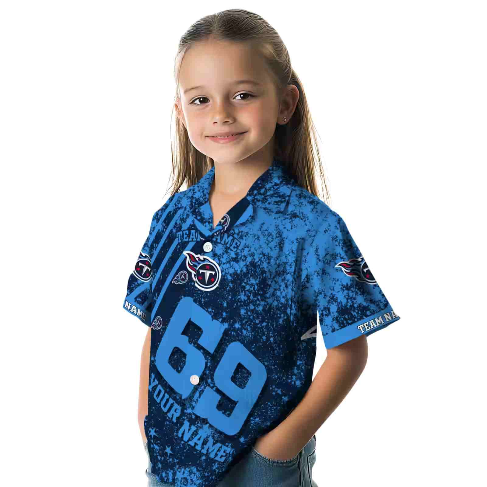 customized tennessee titans star stripes navy hawaiian shirt premium grade