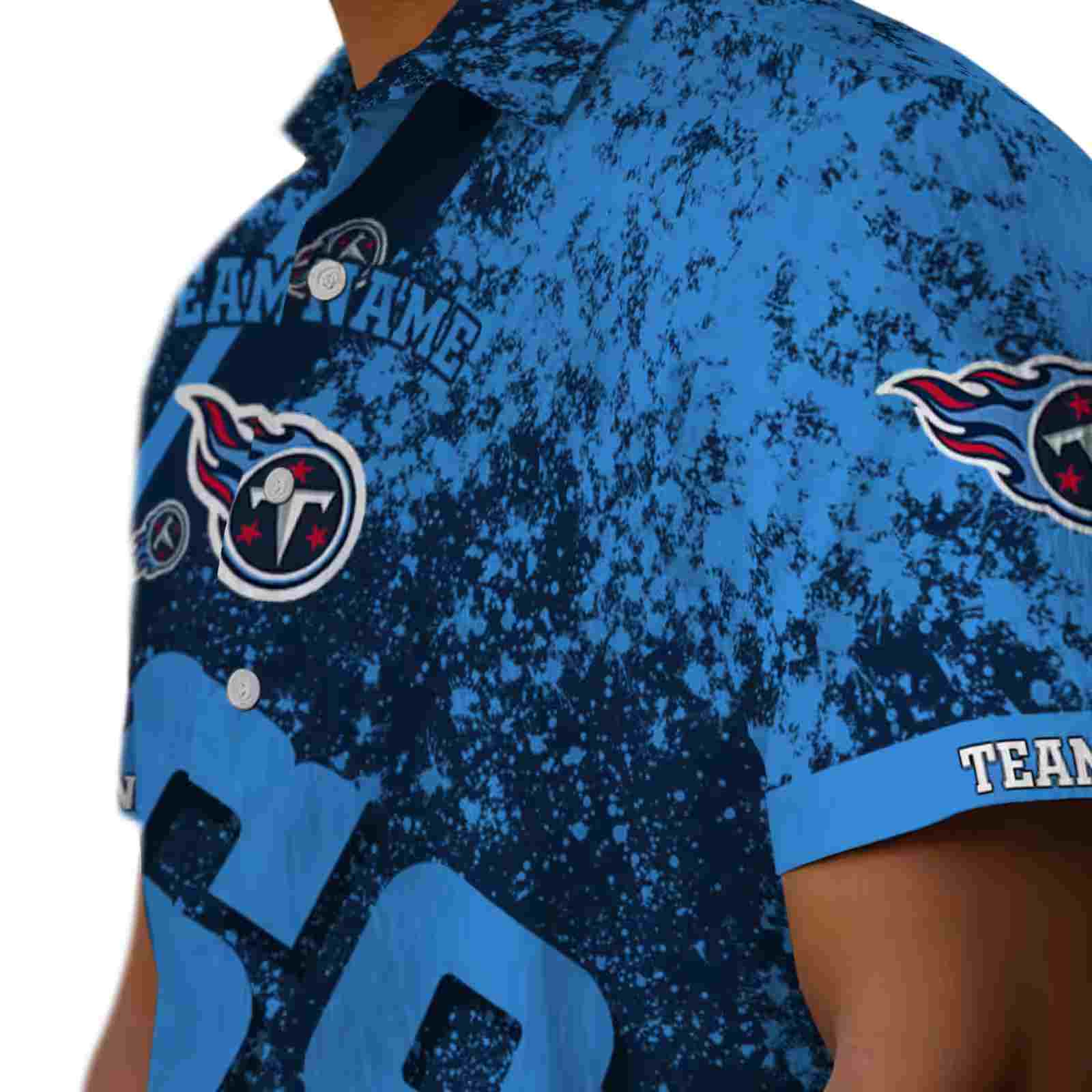 customized tennessee titans star stripes navy hawaiian shirt trendy