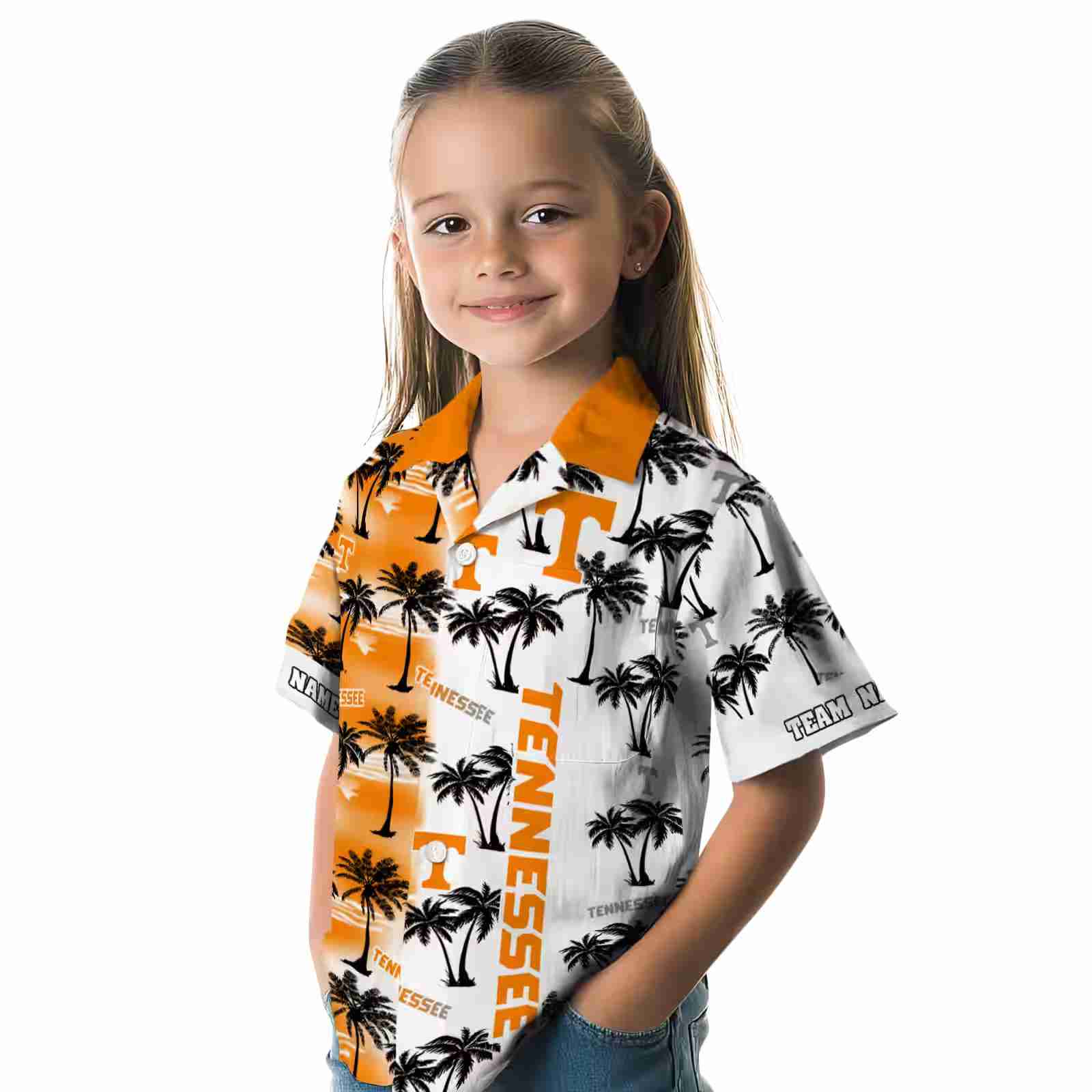 customized tennessee volunteers palm silhouettes orange hawaiian shirt premium grade