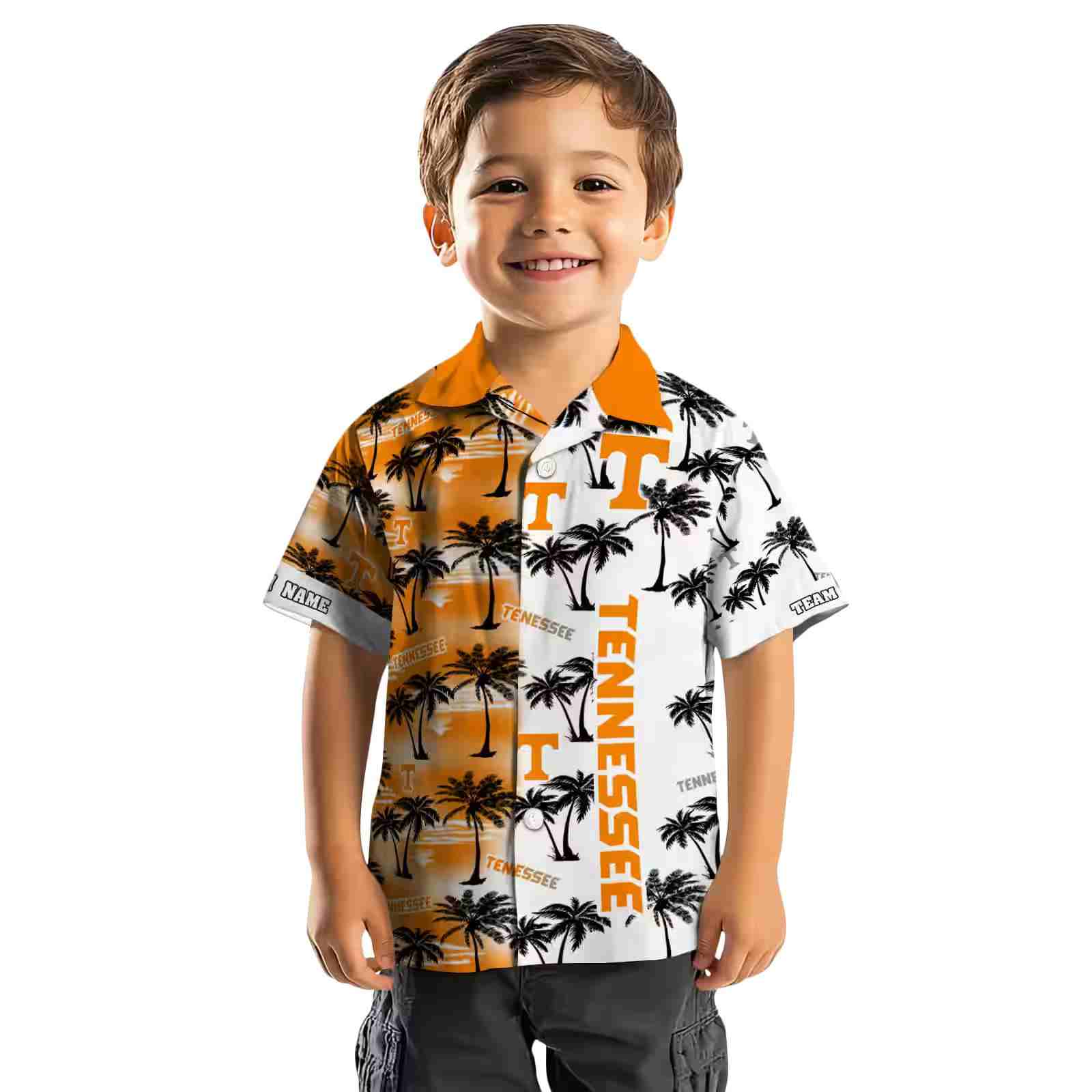 customized tennessee volunteers palm silhouettes orange hawaiian shirt top rated