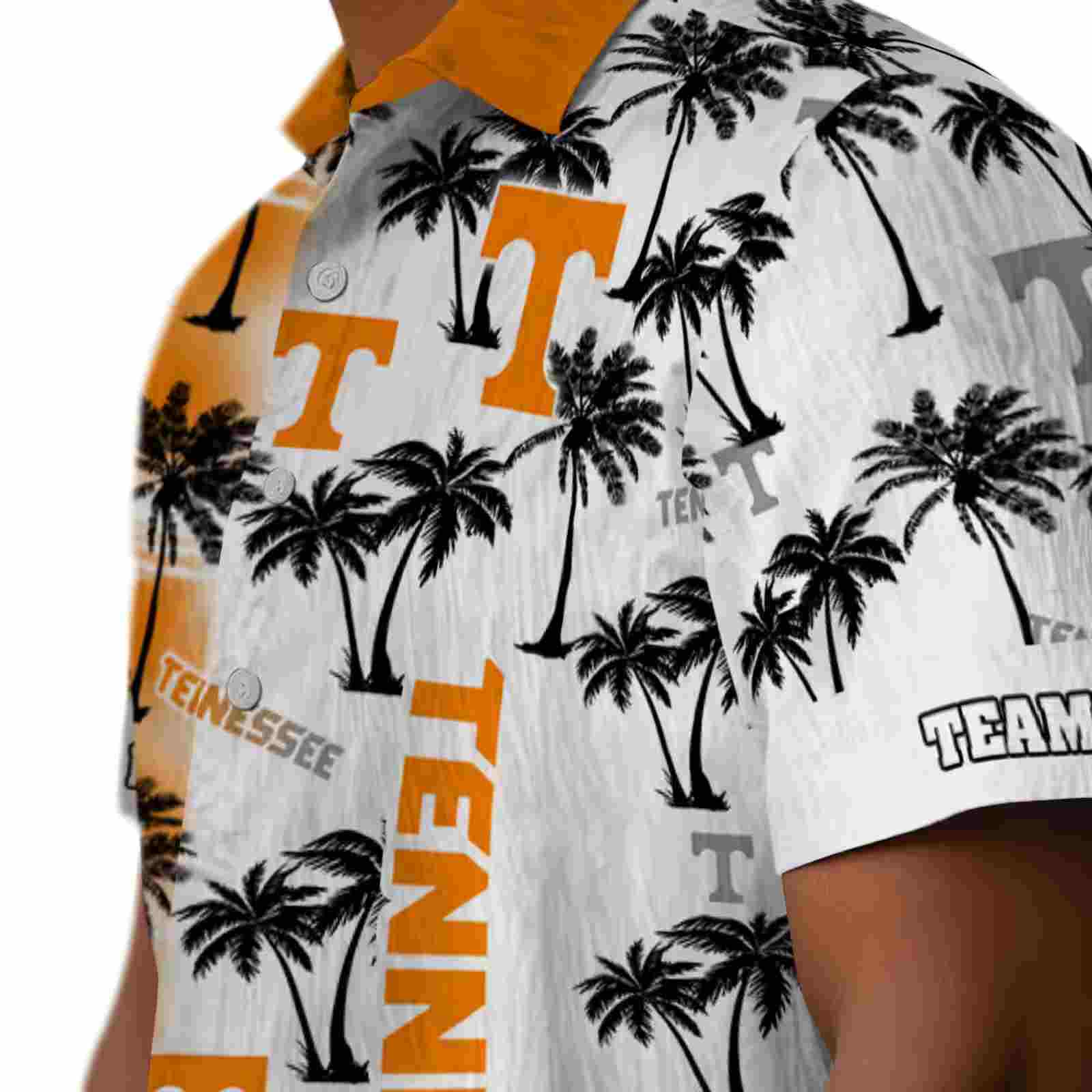 customized tennessee volunteers palm silhouettes orange hawaiian shirt trendy