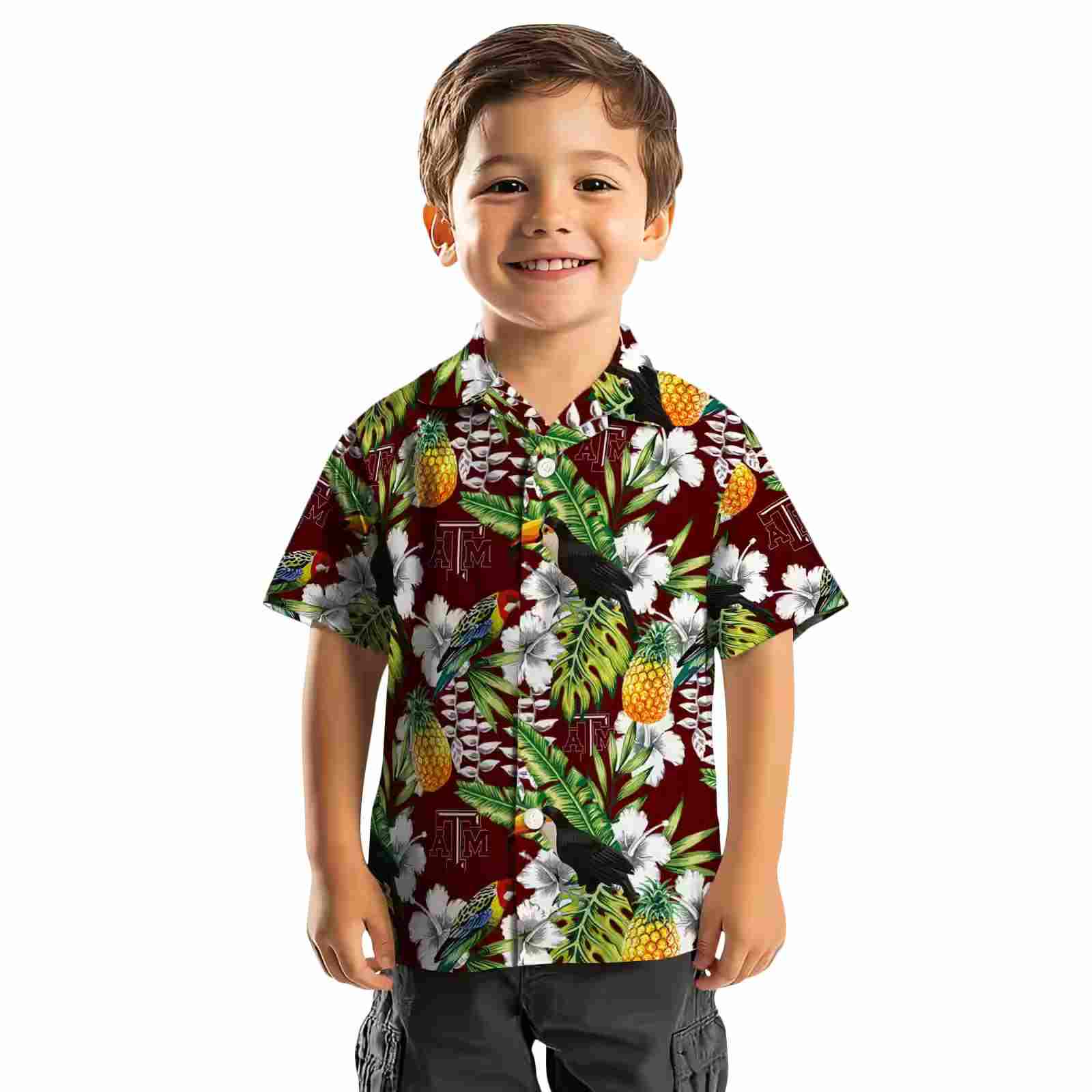 customized texas am aggies tropical toucan maroon green hawaiian shirt top rated