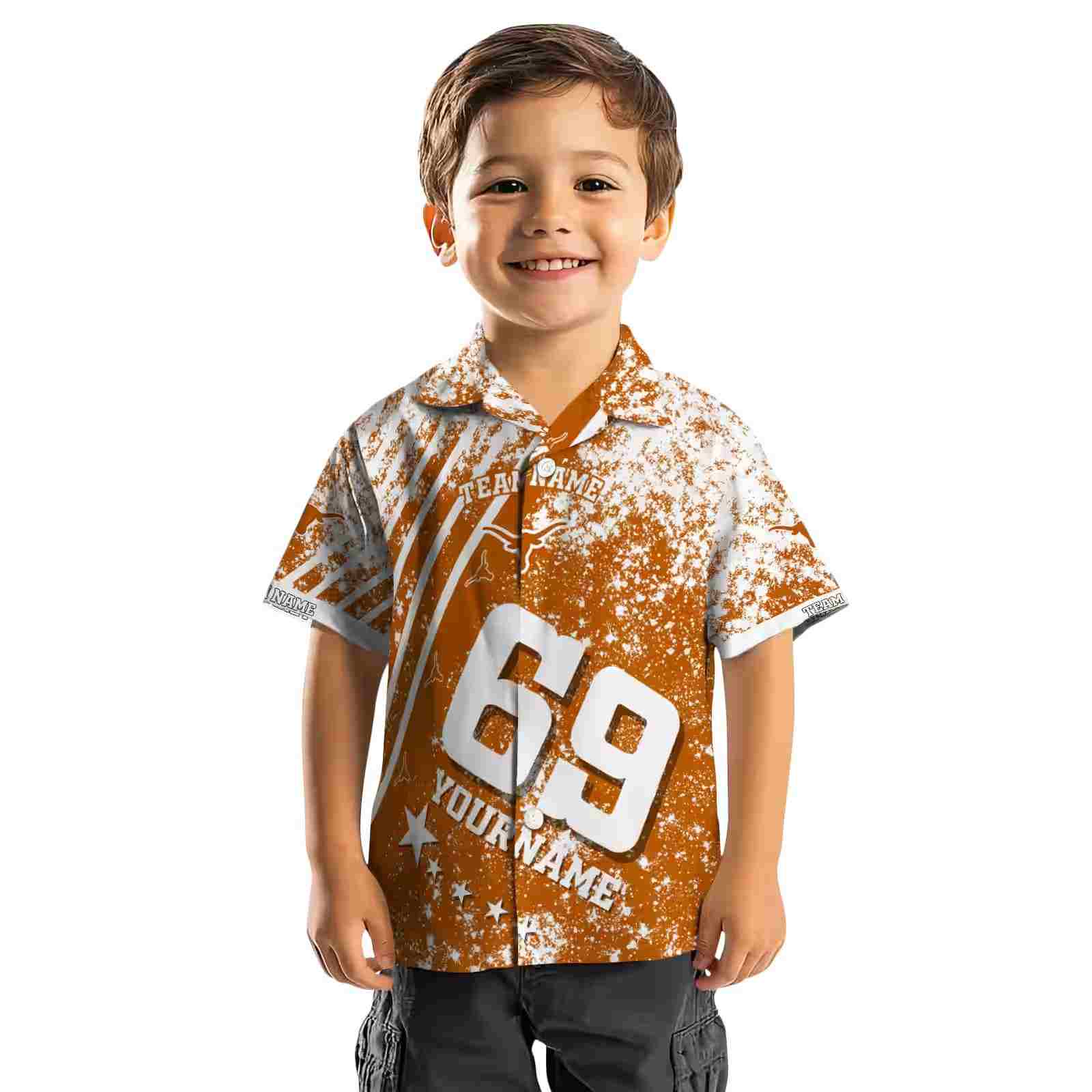 customized texas longhorns star stripes orange hawaiian shirt top rated