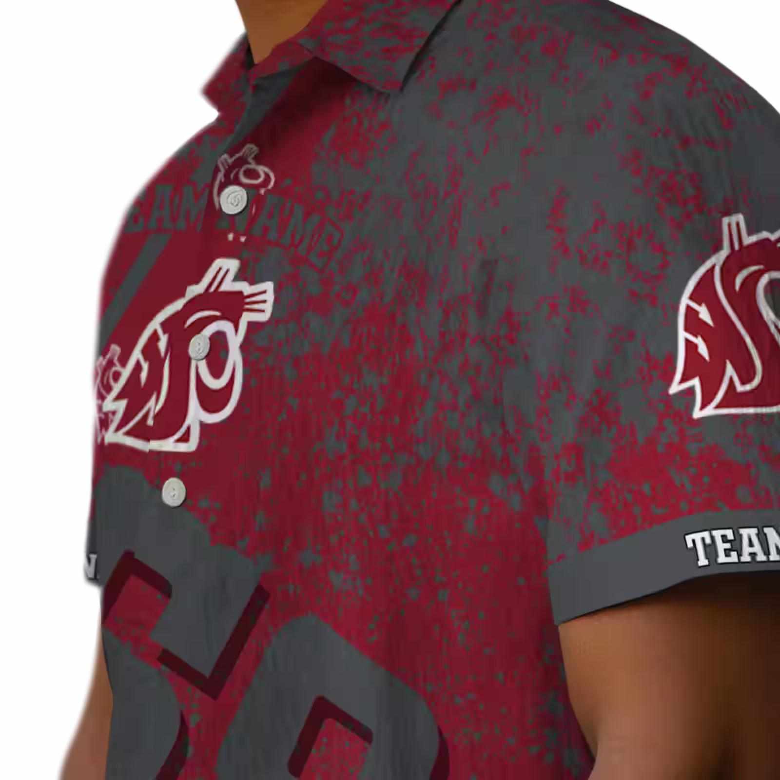 customized washington state cougars star stripes crimson hawaiian shirt trendy