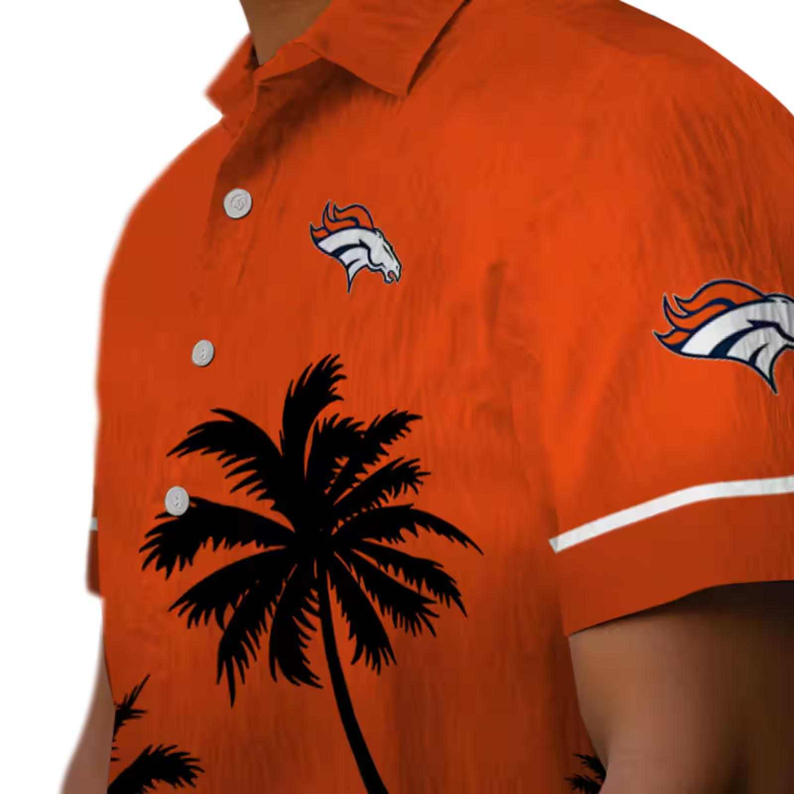 denver broncos beach sunset orange black hawaiian shirt trendy