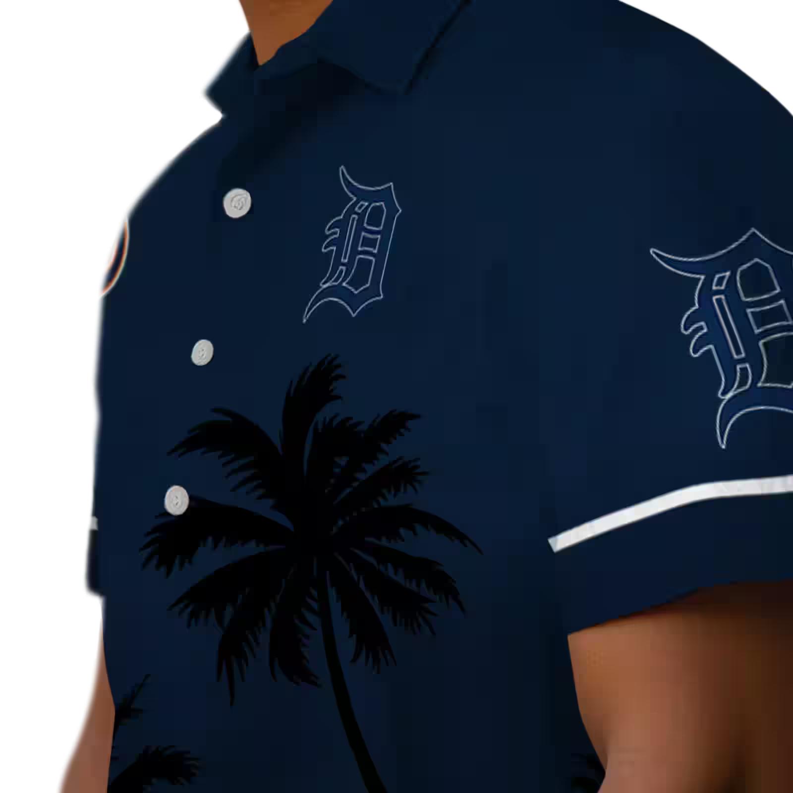 detroit tigers beach sunset navy black hawaiian shirt trendy