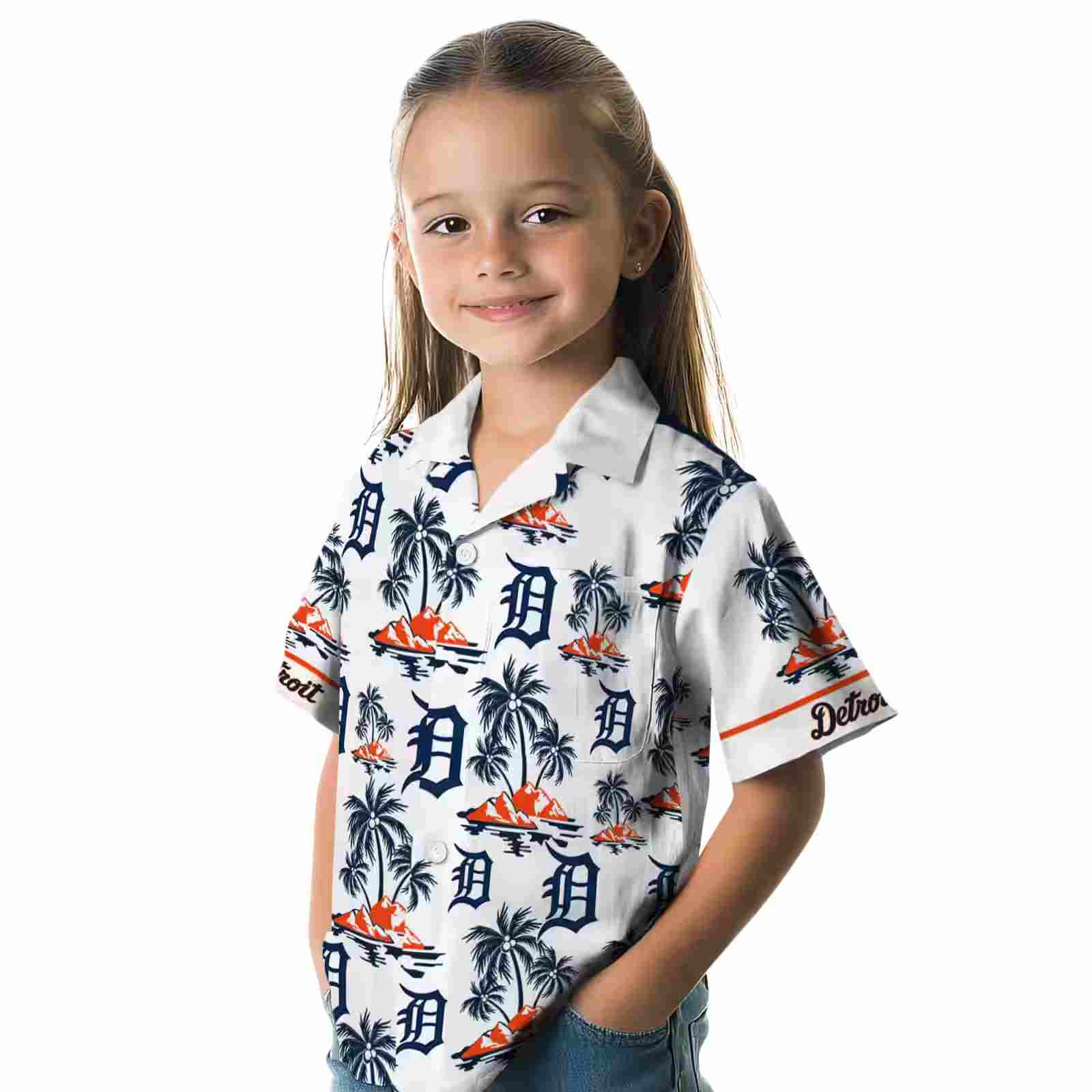 detroit tigers palm island print navy white hawaiian shirt premium grade