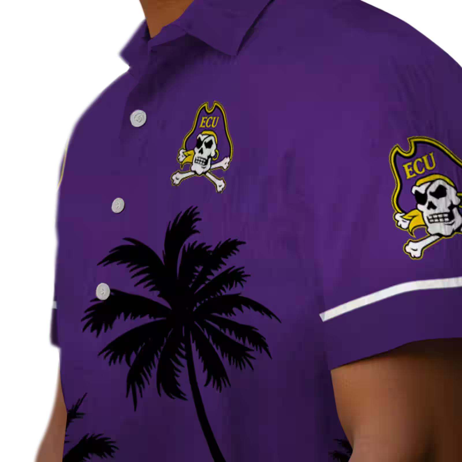 east carolina pirates beach sunset purple black hawaiian shirt trendy